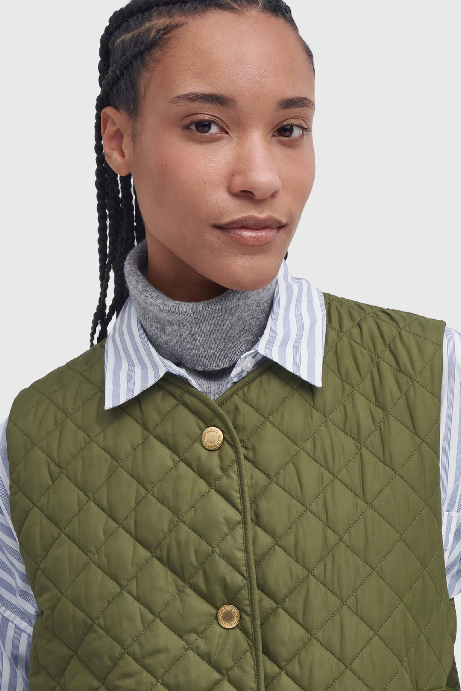 Barbour Gilet Trapuntato Lorelei Verde Oliva Donna - 4