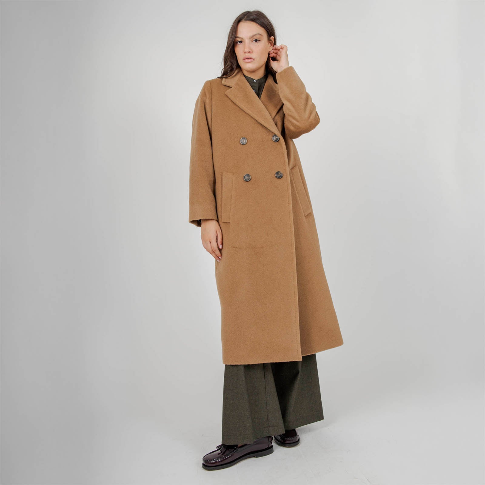 Zufolo Double-breasted Coat In Wool And Alpaca - 9