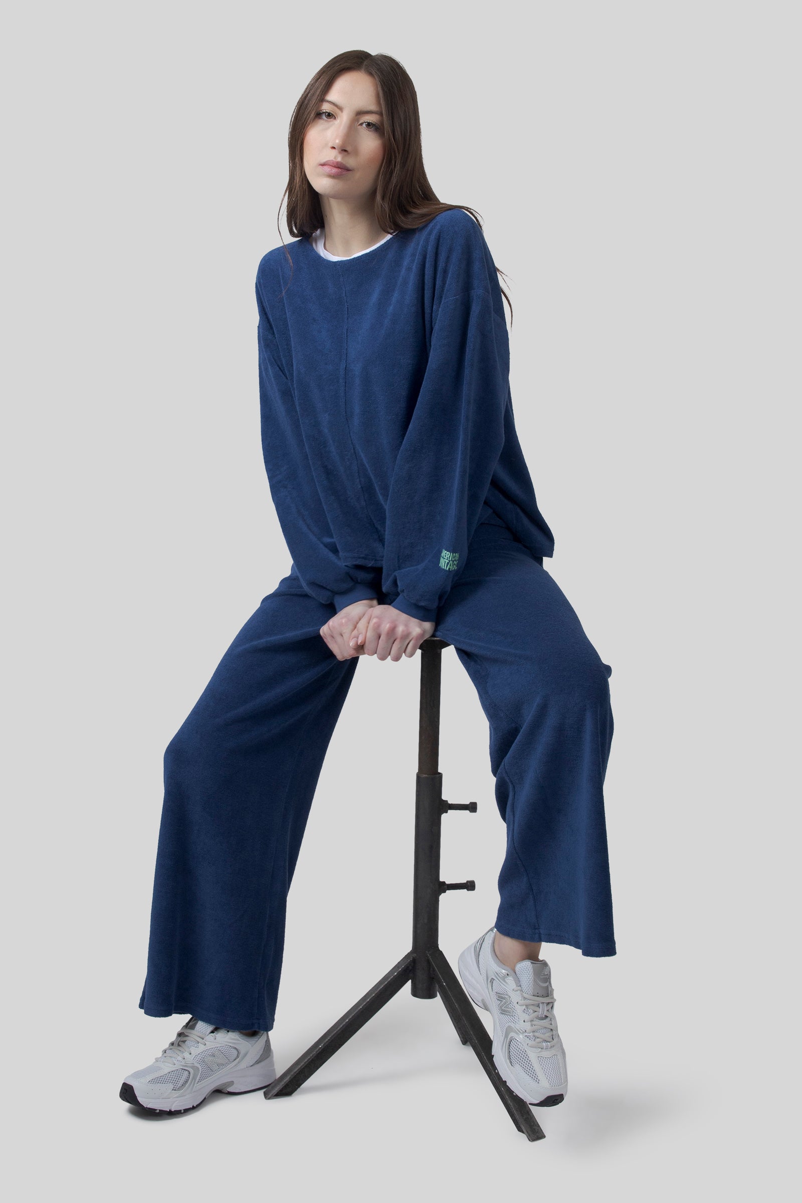 American Vintage Felpa Fuxow Blu China Donna - 1