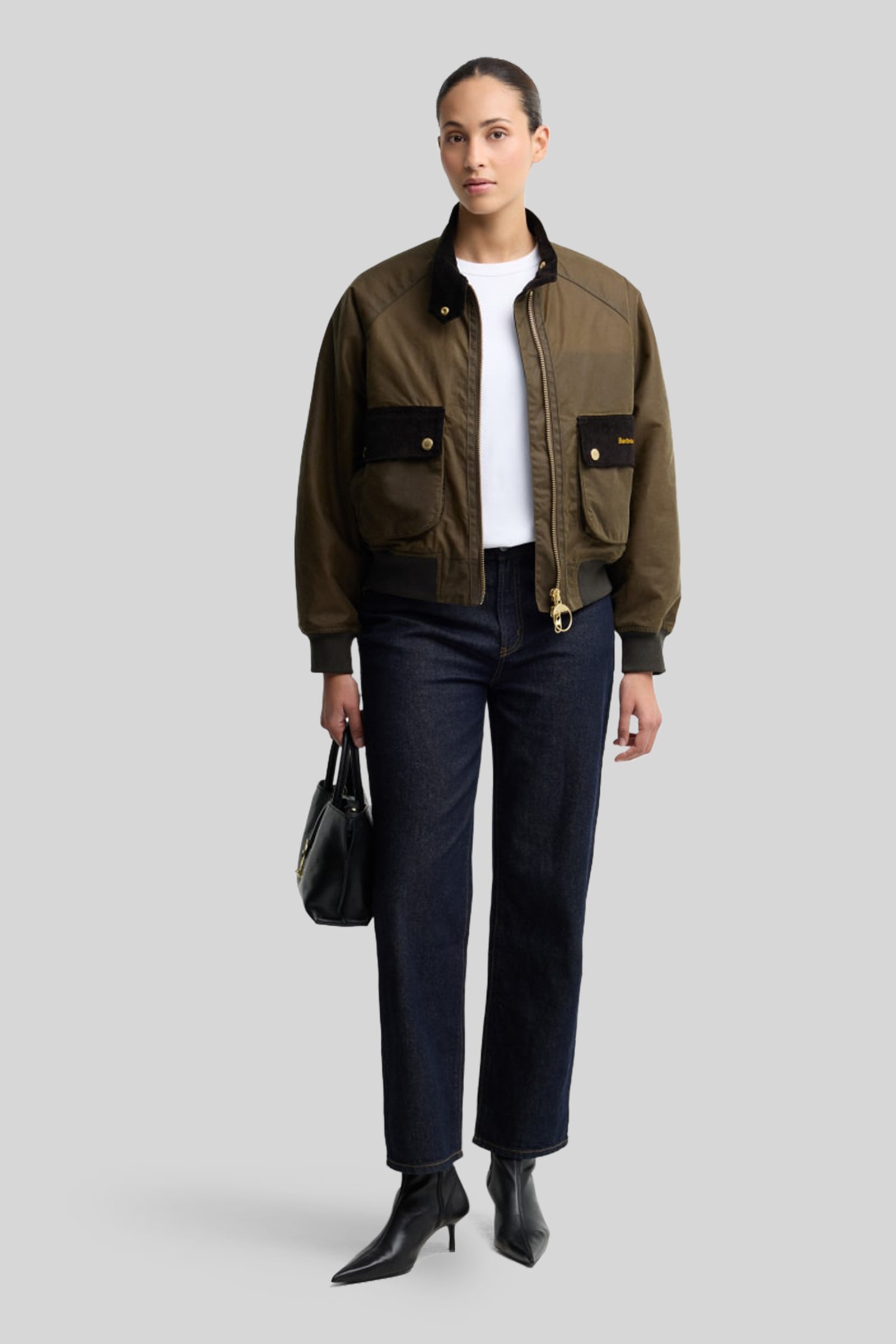 Barbour Ivibridge Wax Jacket Verde Donna - 4