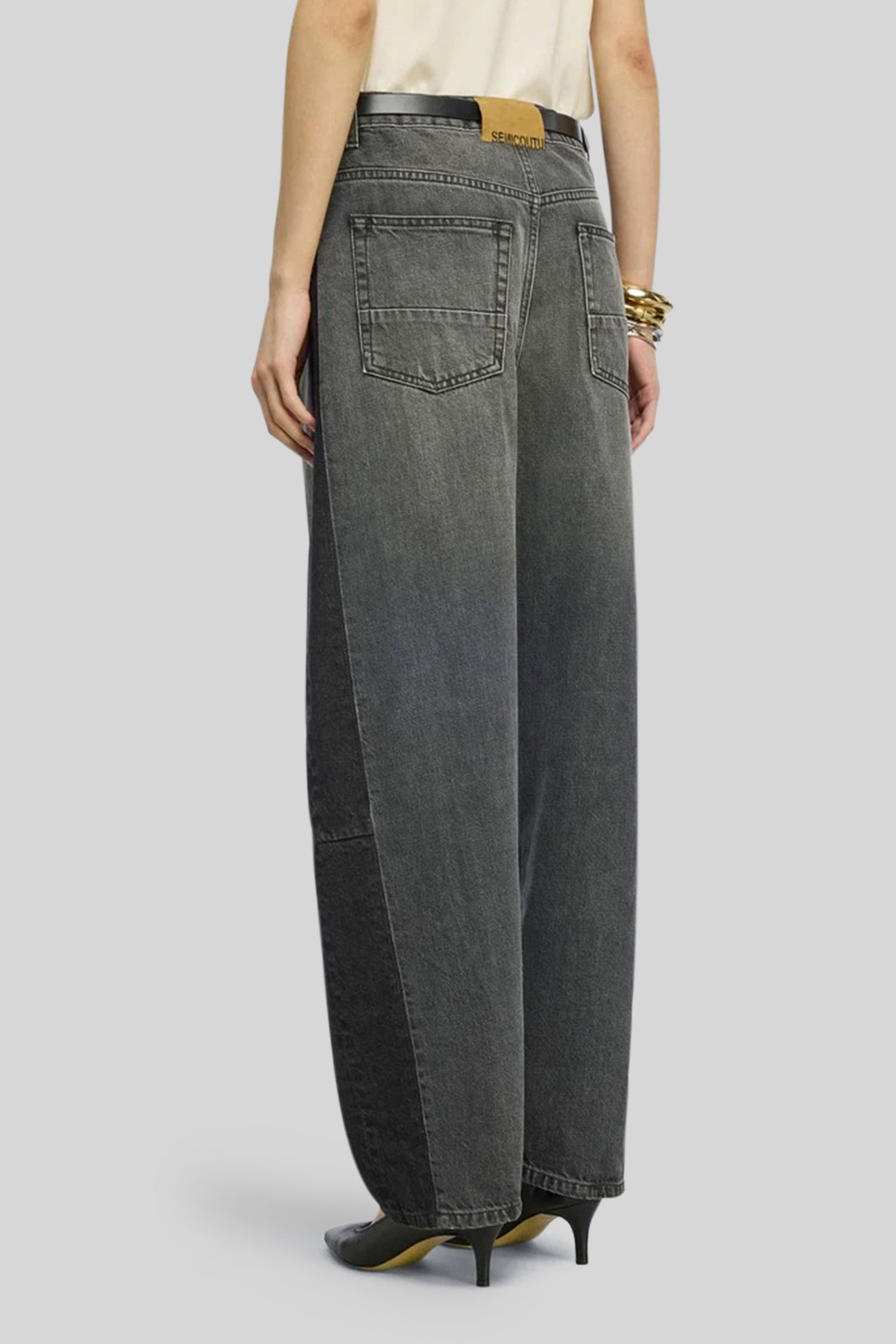 Semicouture Jeans Adelaide Grigio/nero Donna - 3