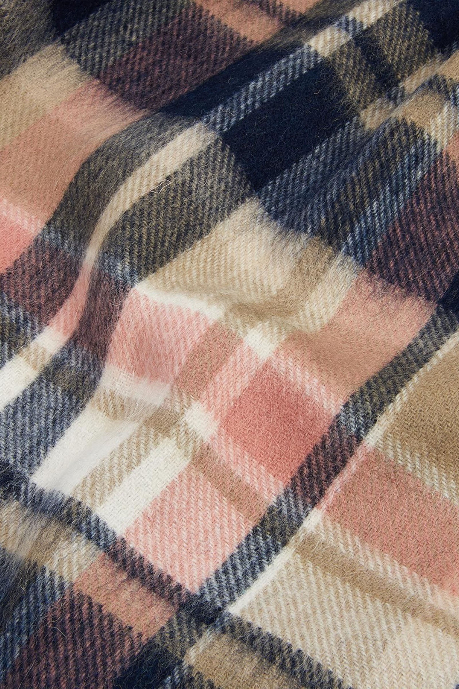 Barbour Sciarpa Vintage Winter Plaid Blu/rosa Unisex - 2