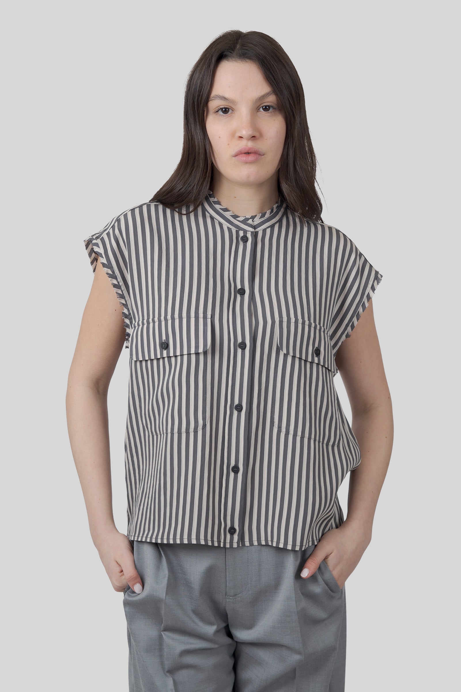 Tela Camicia Samba Grigio Donna - 3