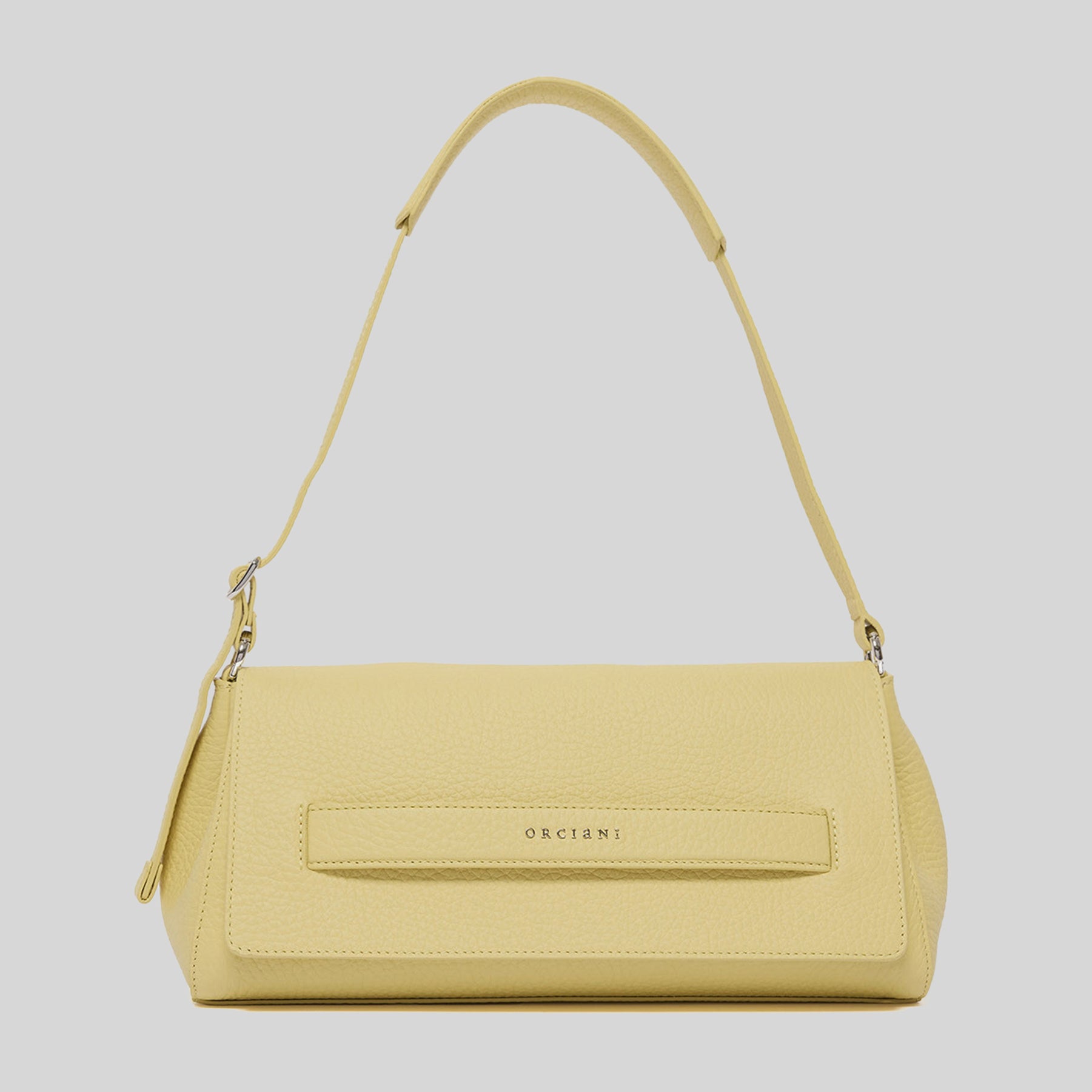 Orciani Borsa Gossip Longuette In Pelle Soft Giallo Donna - 5