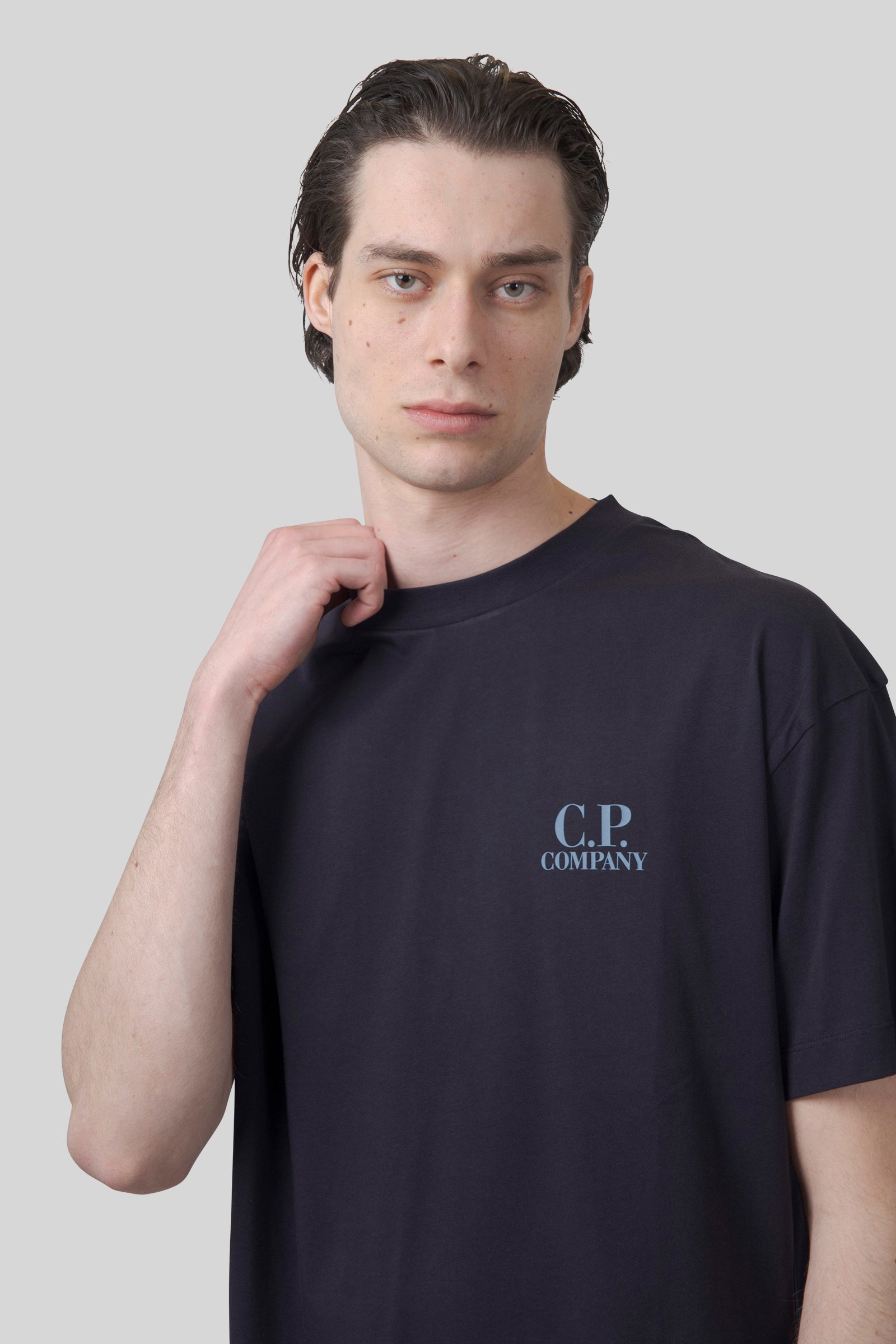 C.p. Company T-shirt 30/1 Jersey Printed Graphics Blu Uomo - 1
