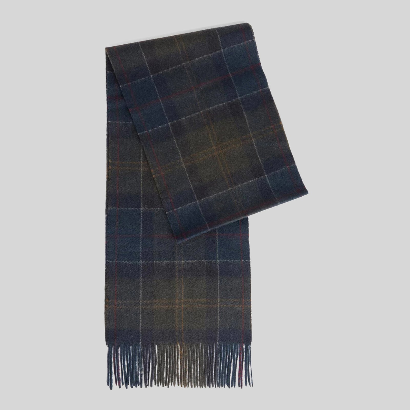 Barbour Sciarpa Tartan Blu Unisex - 4
