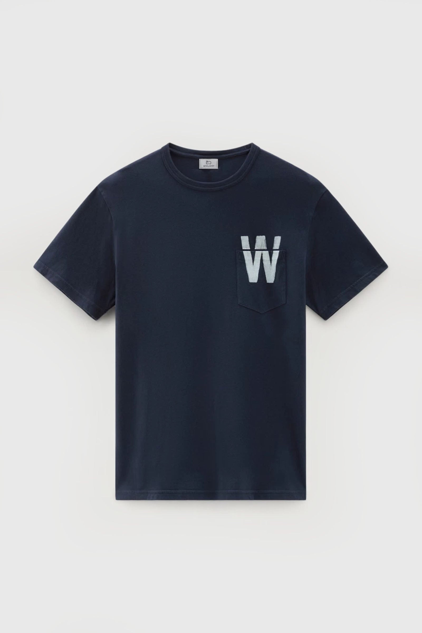 Woolrich T-shirt Flag Blu Uomo - 5