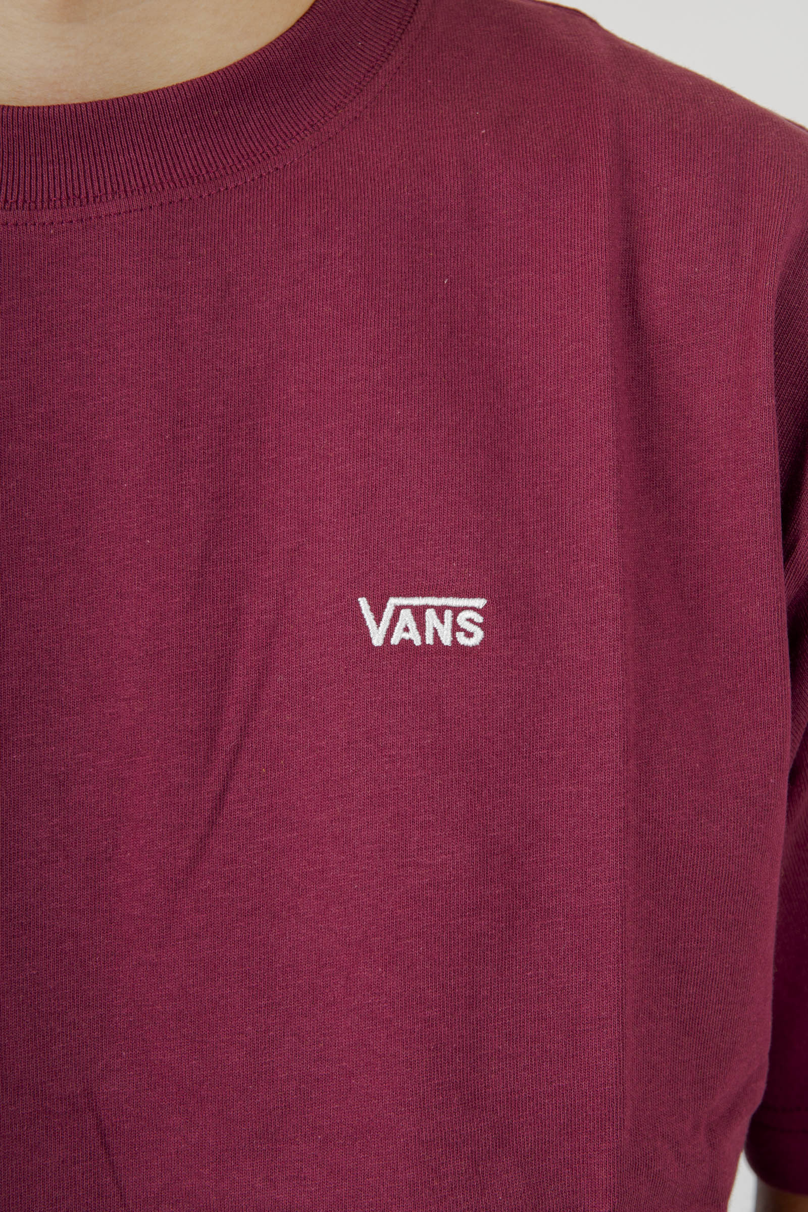 Vans "off The Wall" T-shirt Left Chest Ii Bordeaux Uomo - 2