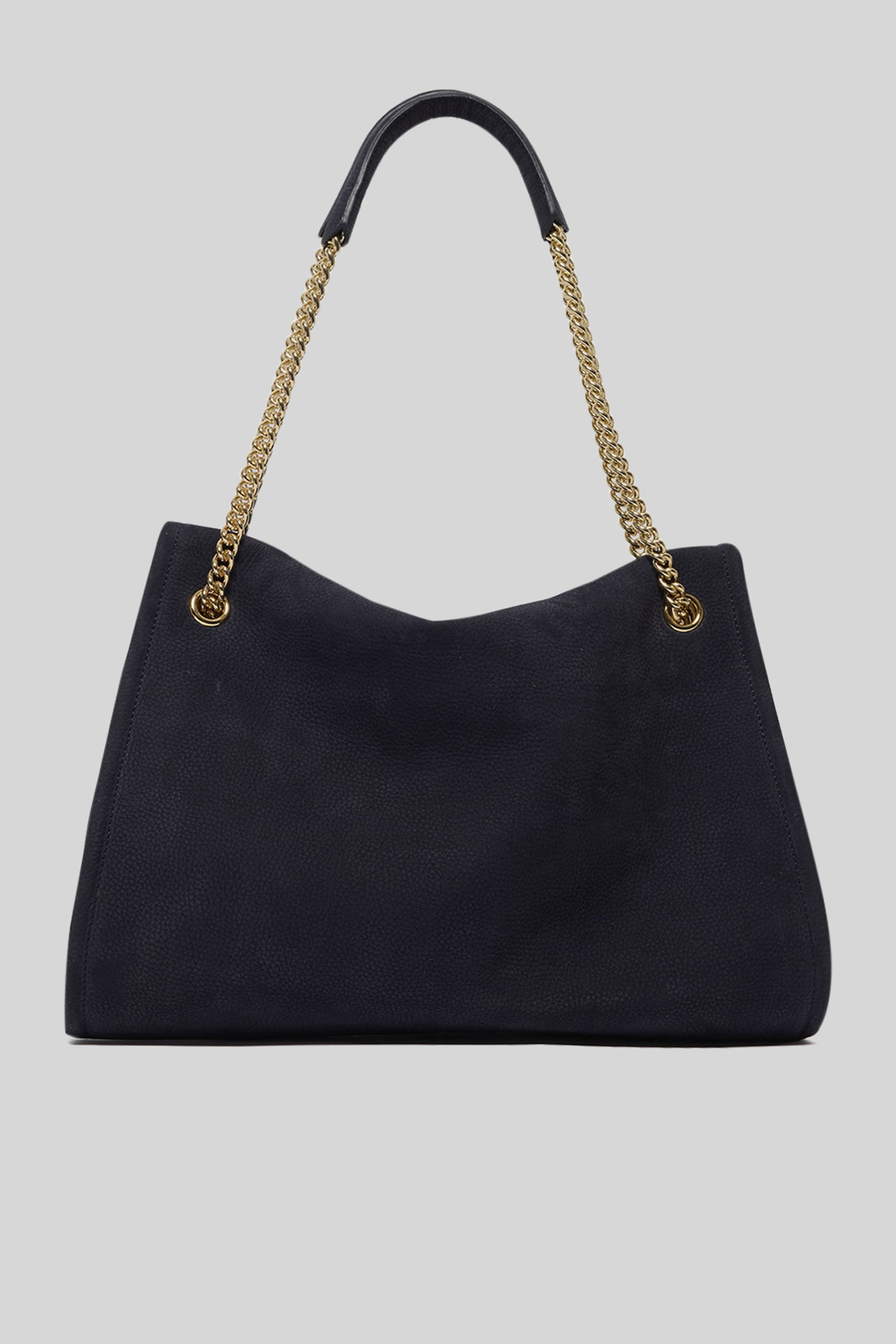 Orciani Borsa Venus Midi In Pelle Nabuk Blu Donna - 4