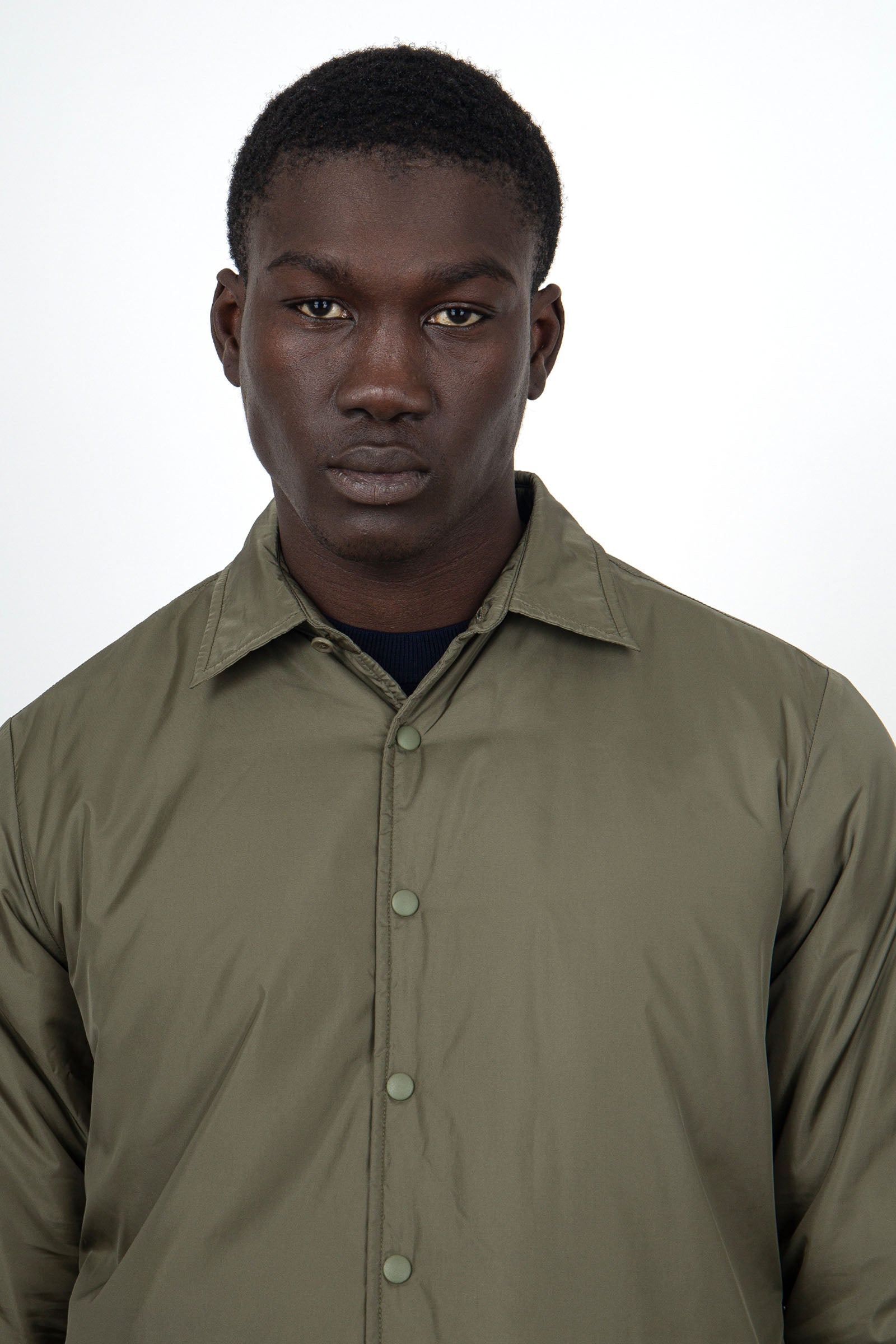 Aspesi Camicia Re-Shirt Nylon Verde Militare - 5