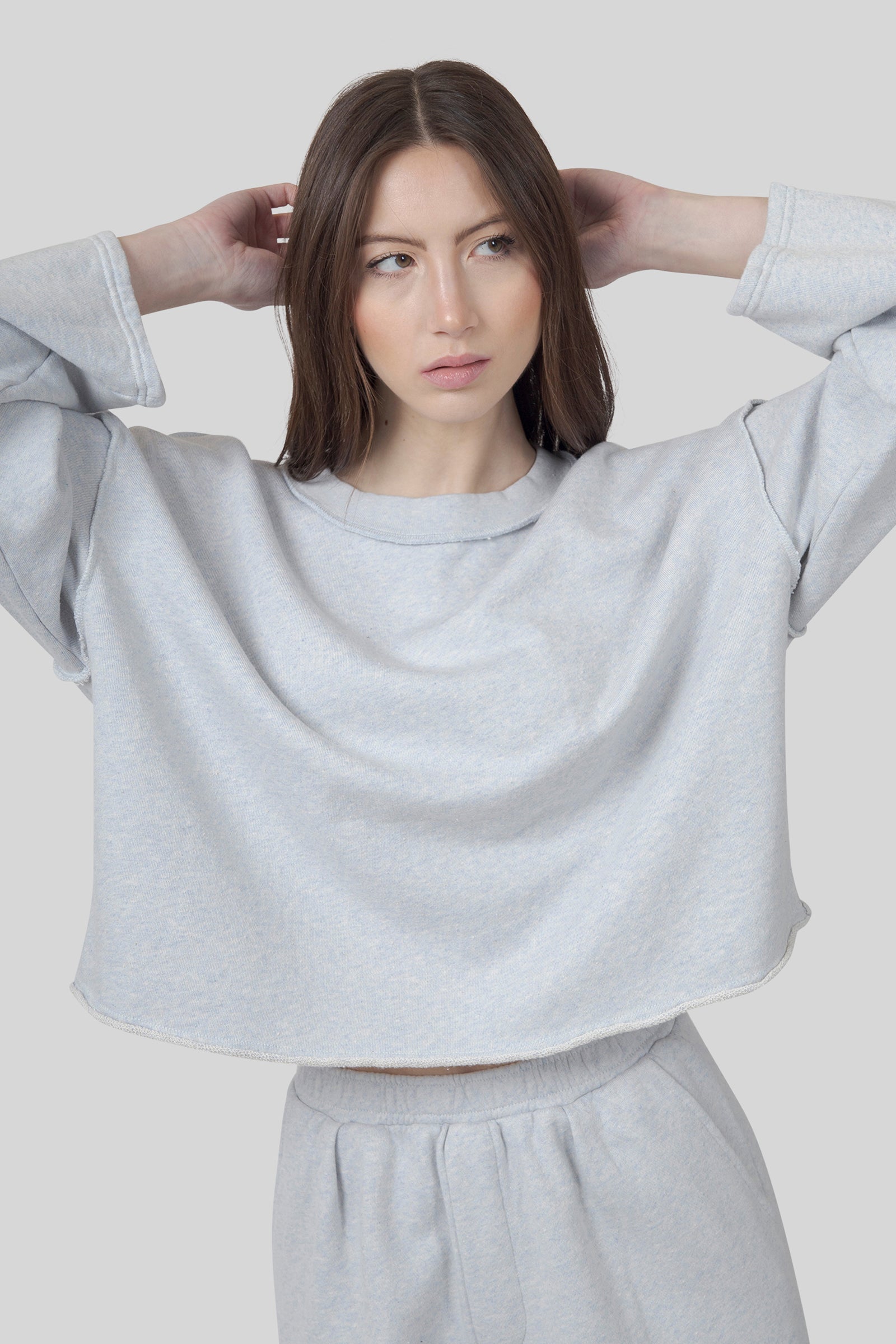 American Vintage Felpa Dantown Grigio Chiaro Donna - 1