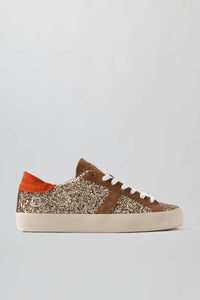 D.a.t.e. Sneaker Hill Low Glitter Bronzo Donna d.a.t.e.