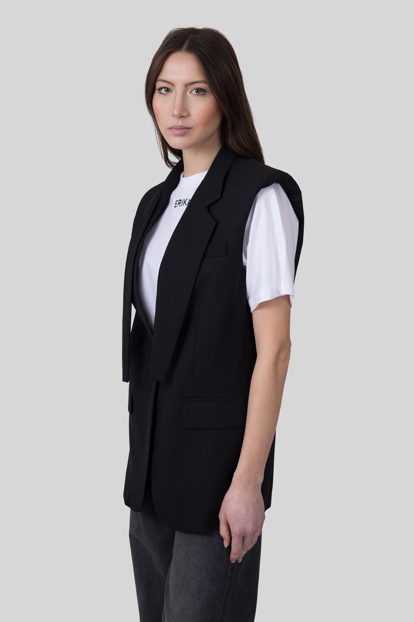 Erika Cavallini Gilet Ivo Nero Donna - 5