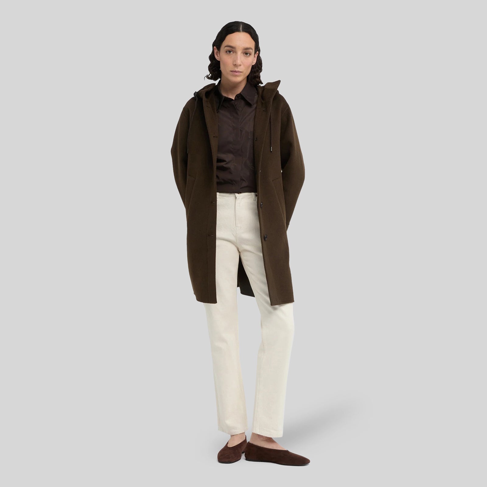 Aspesi Parka In Lana Marrone Donna - 4