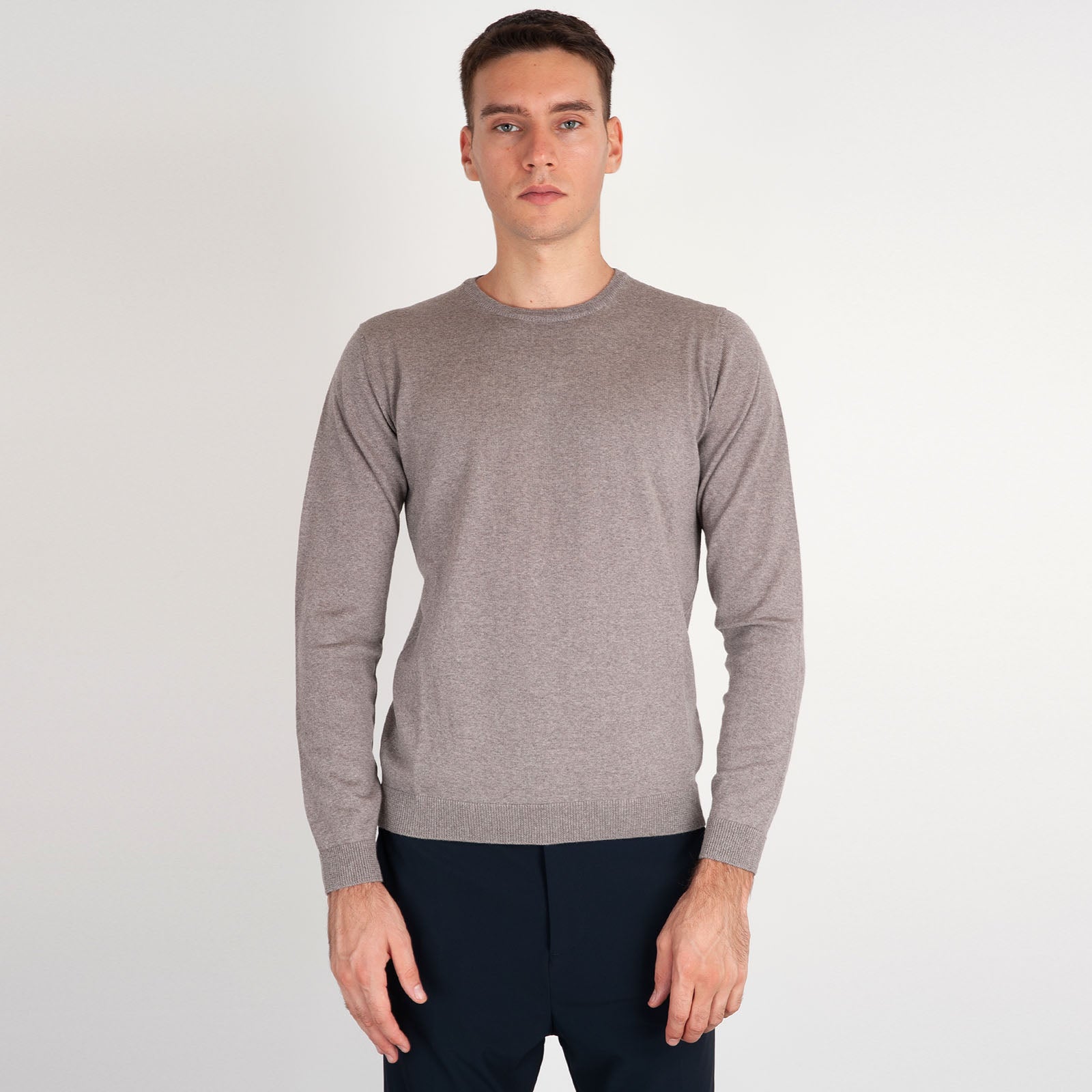 Roberto Collina Round Neck Wool Sweater Grey - 6