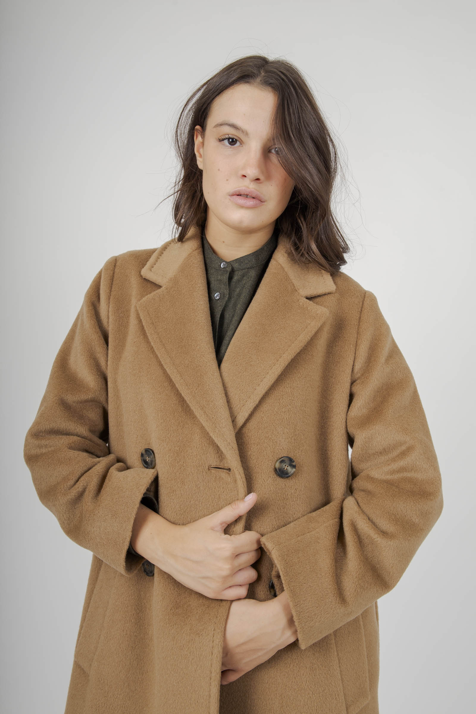 Zufolo Double-breasted Coat In Wool And Alpaca - 8