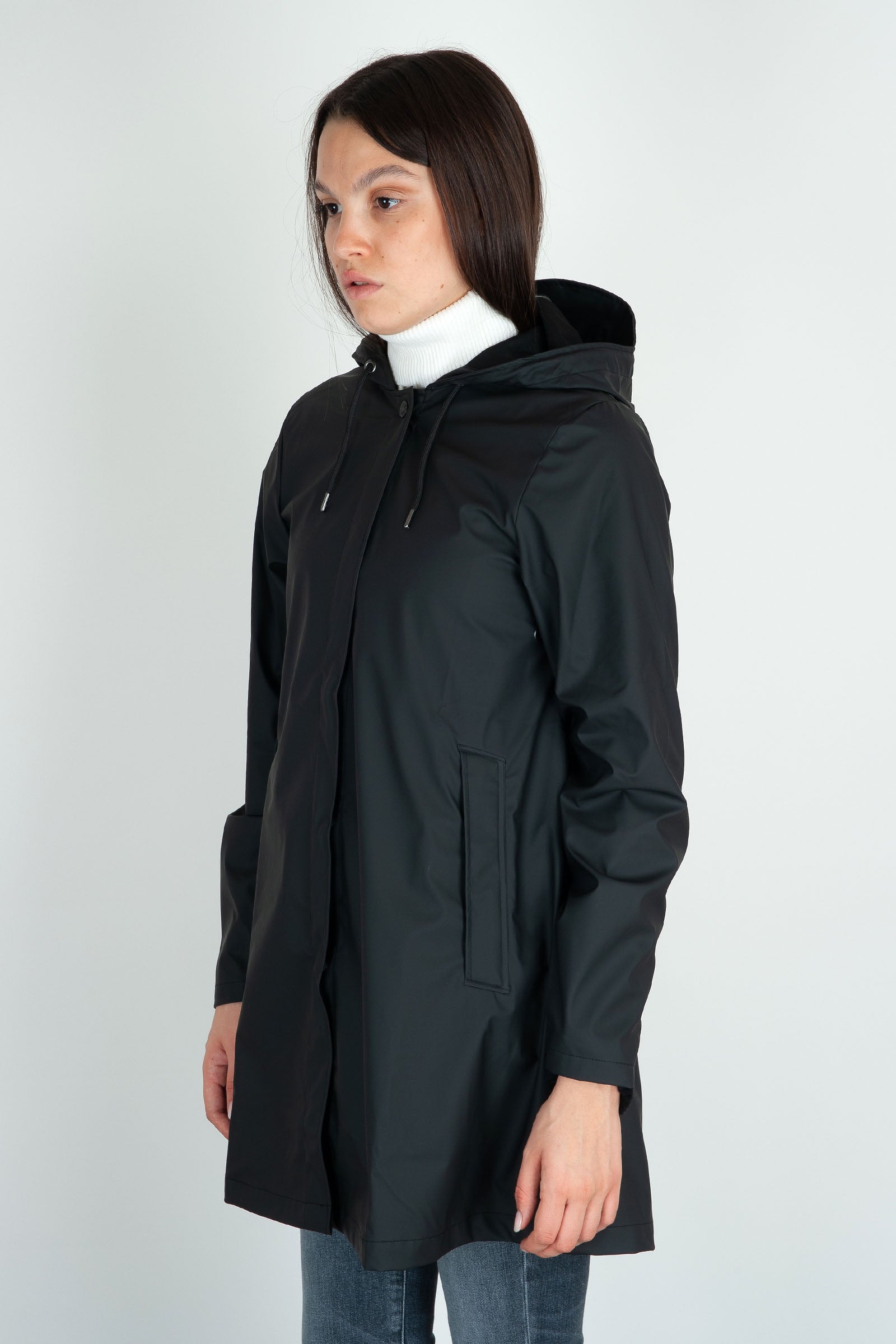 Rains A-line W Jacket Nero Donna - 3