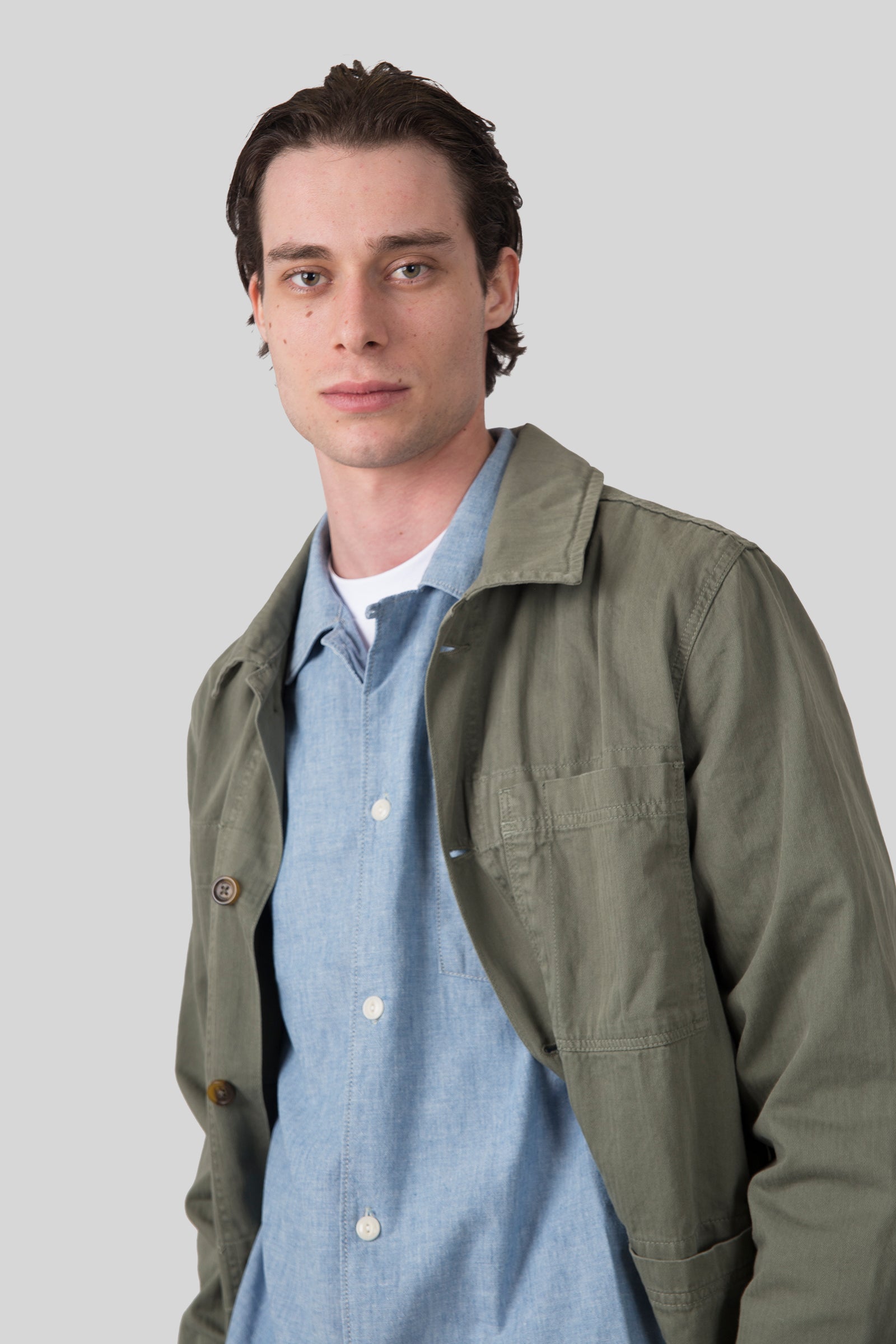 Sebago Overshirt Dorr Herringbone Beige Uomo - 4