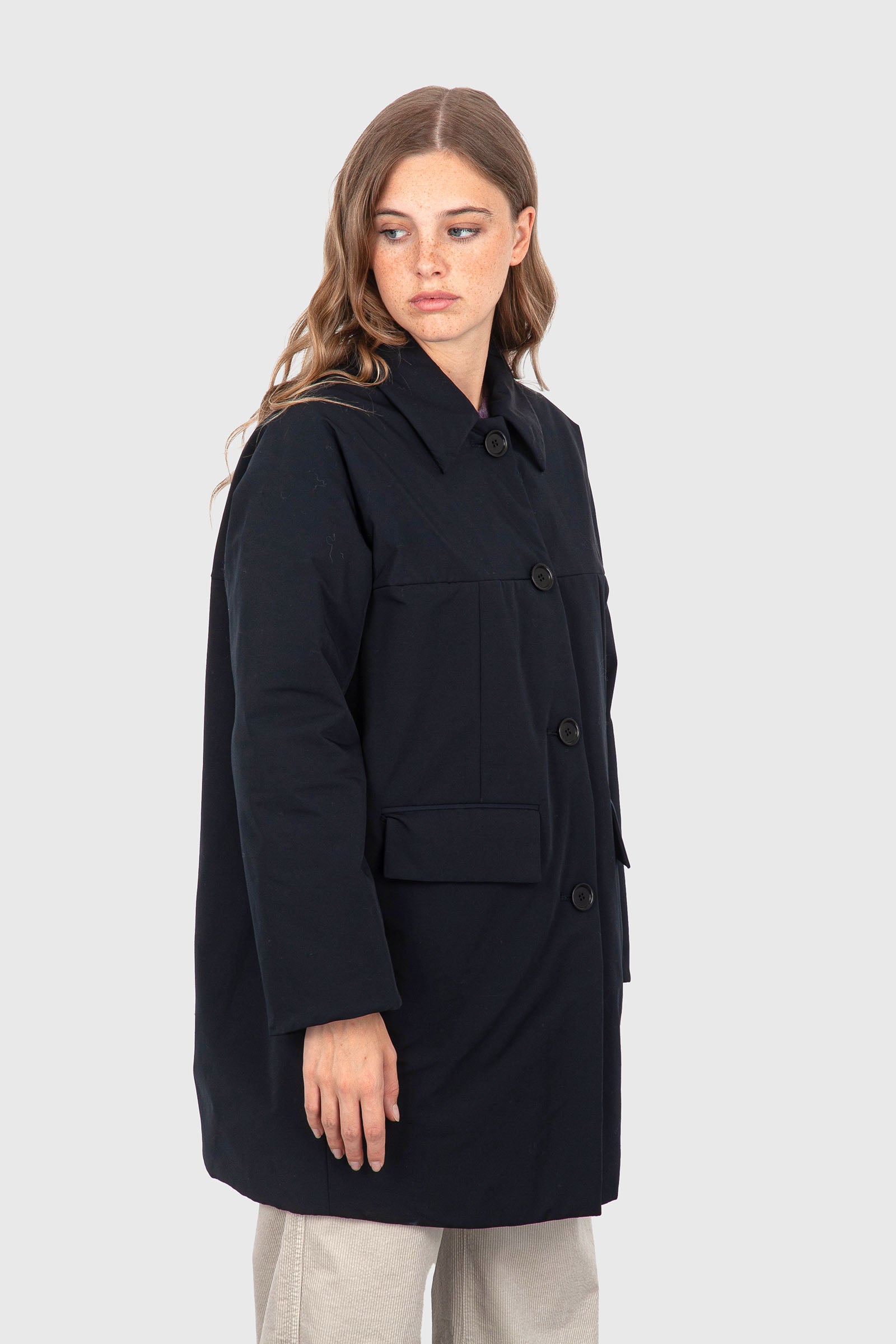 Aspesi Cappotto Aveline Blu Navy Donna - 3