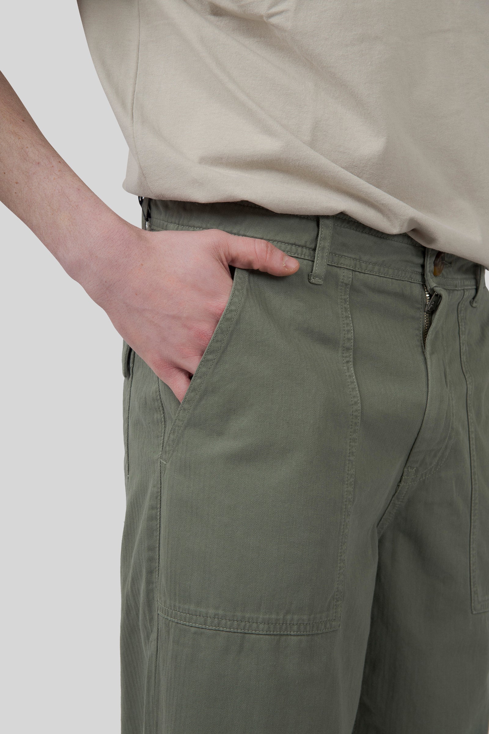 Sebago Pantalone Milton Herringbone Verde Uomo - 6