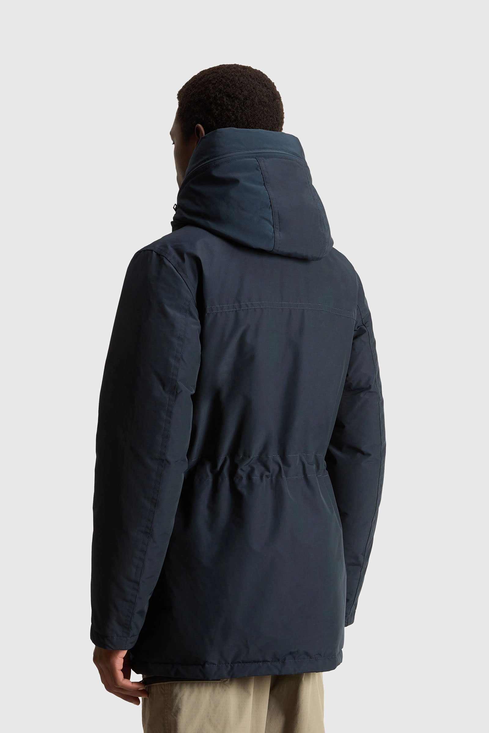 Woolrich Arctic Parka Evolution In Ramar Cloth Blu Uomo - 3