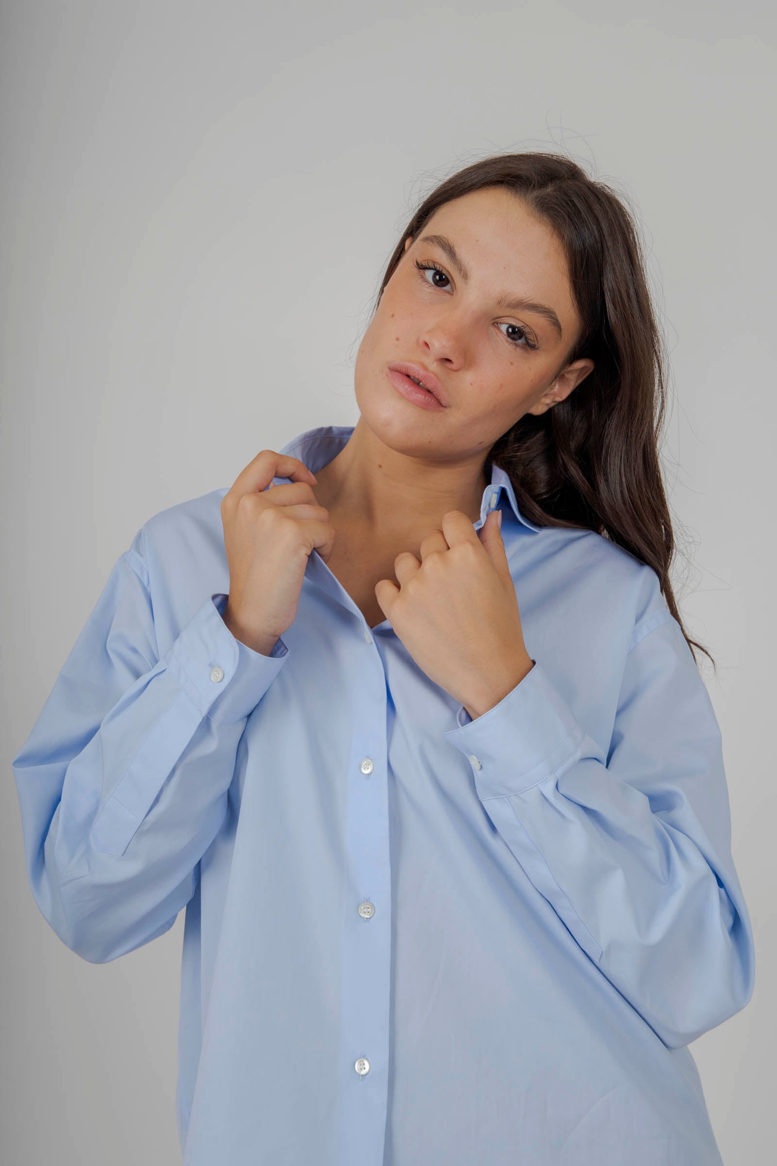 Aspesi Camicia Boxy Azzurro Donna - 5