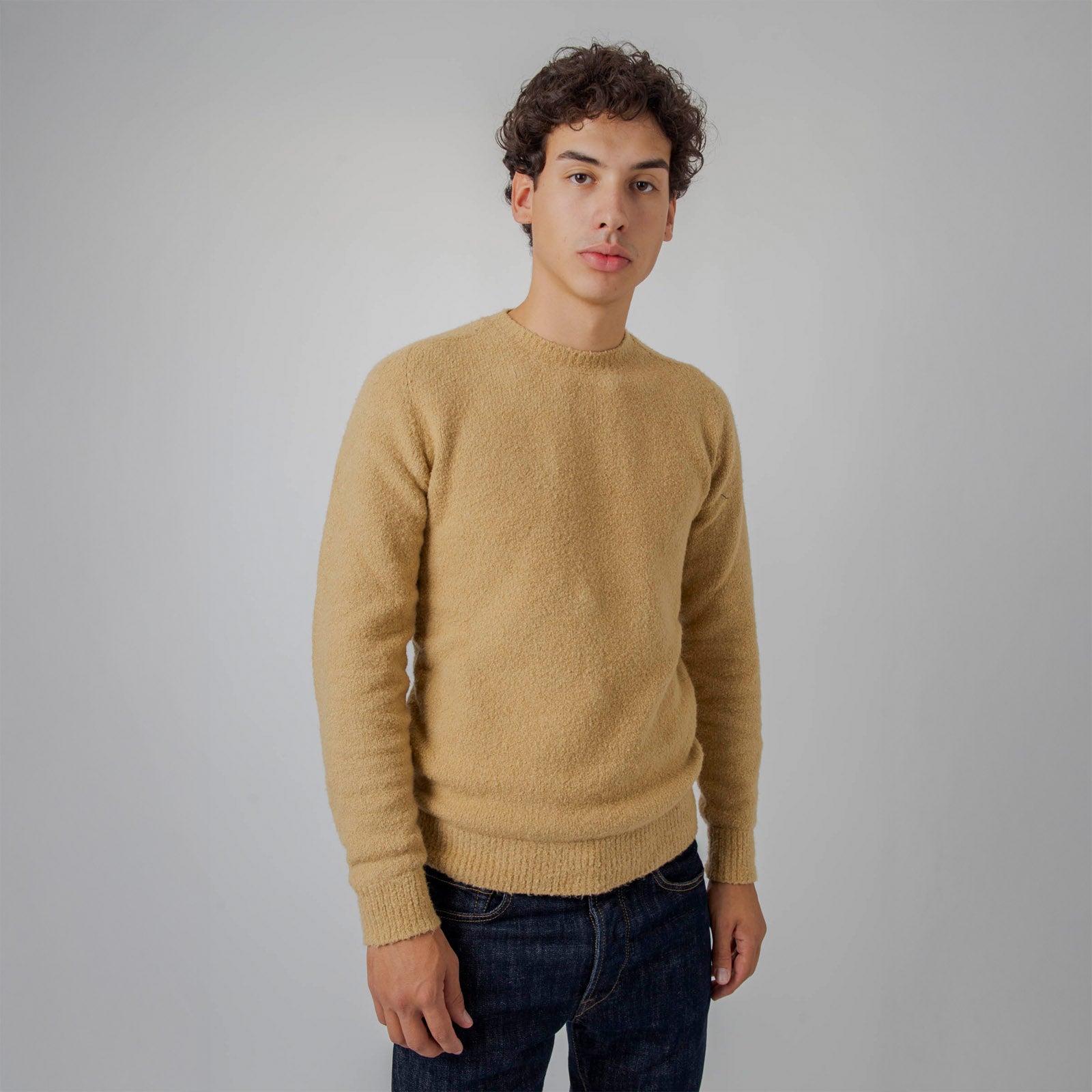 Roberto Collina Maglia Girocollo Swg Cammello Uomo - 7