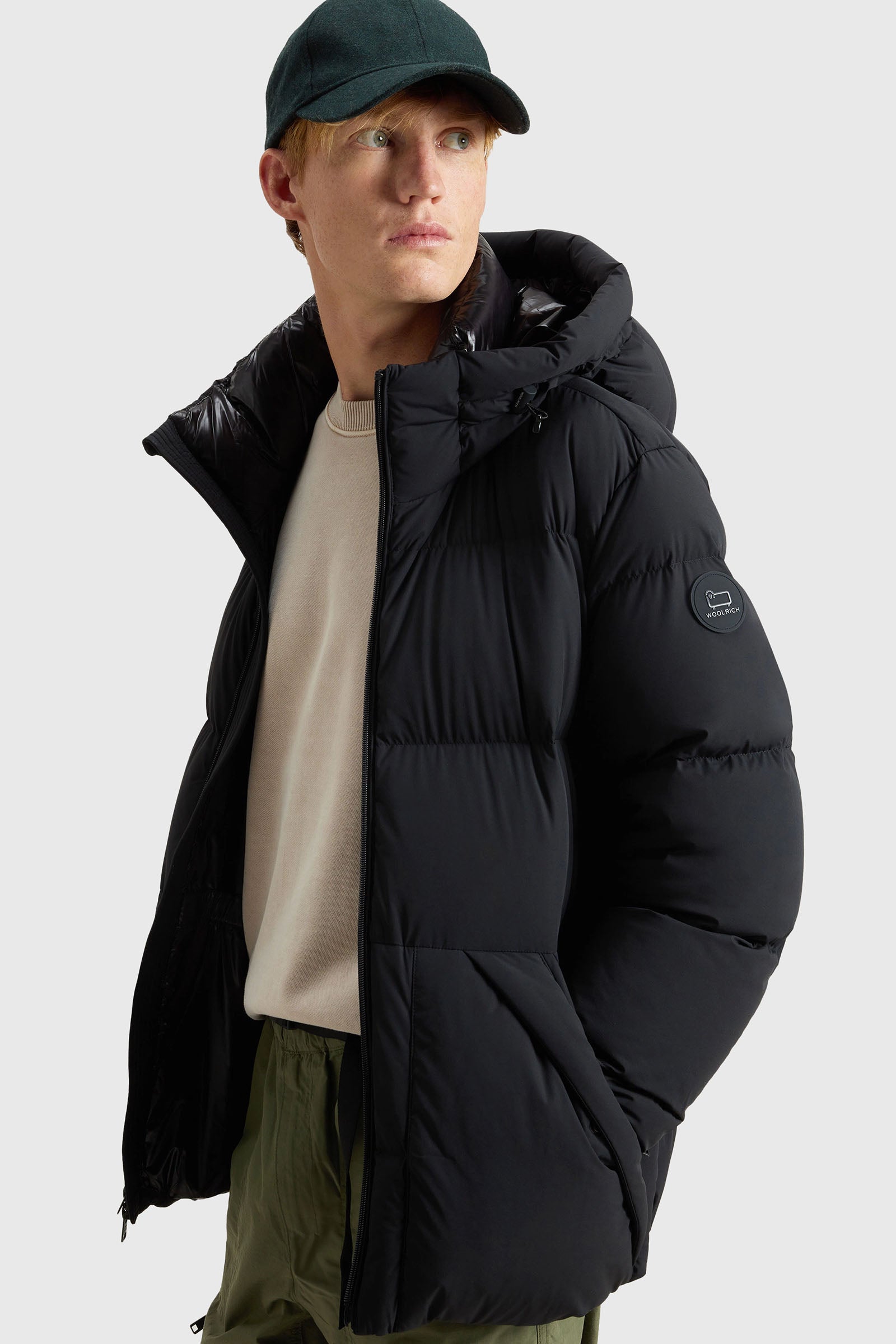 Woolrich Piumino Sierra Supreme In Nylon Elasticizzato Nero Uomo - 2