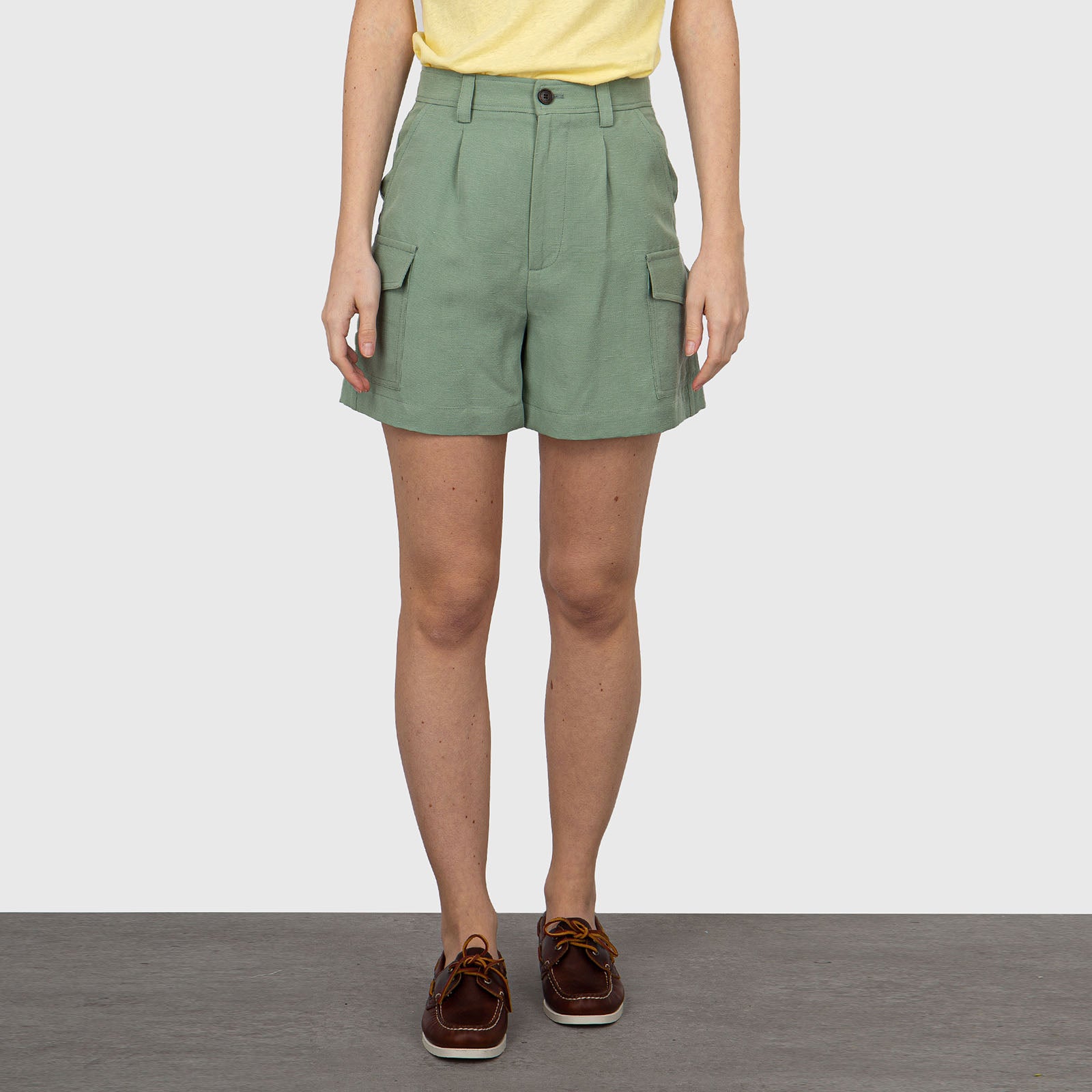 Woolrich Mint Green Linen/Viscose Shorts - 7