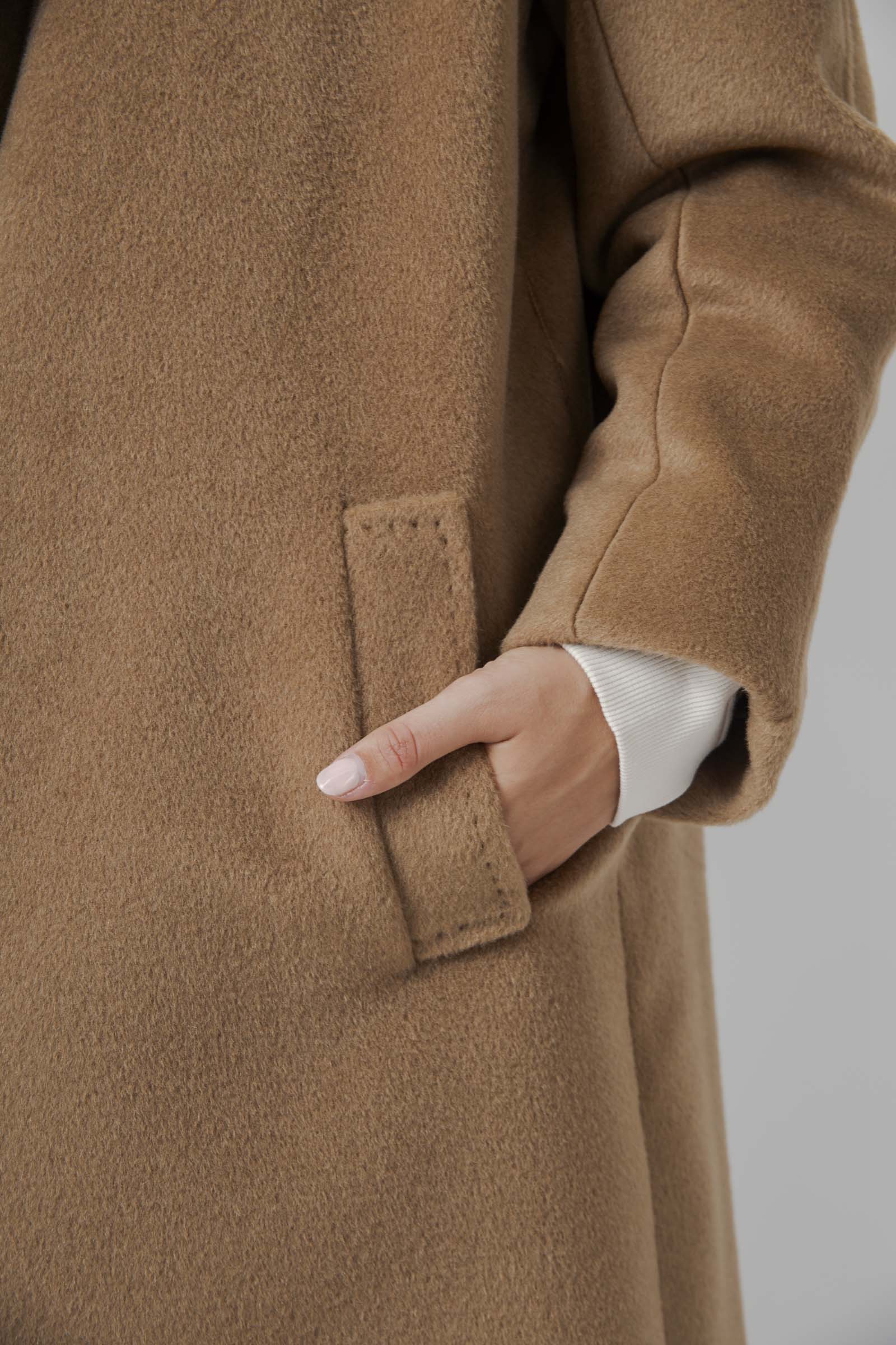 Max Mara Weekend Cappotto Lungo Tempera In Lana E Alpaca Cammello Donna - 5