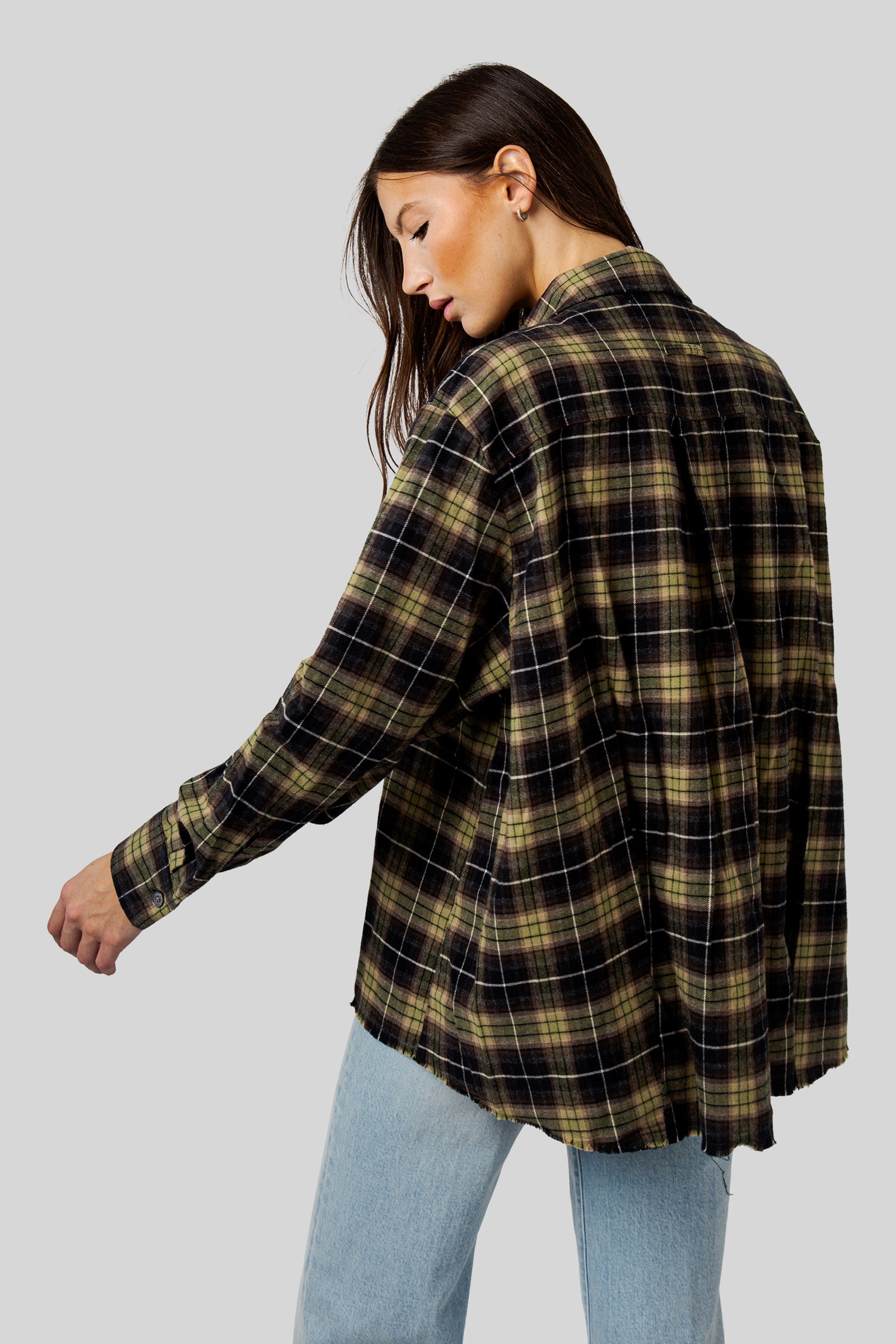 Department Five Camicia Over Brother Tartan Verde Donna - 3