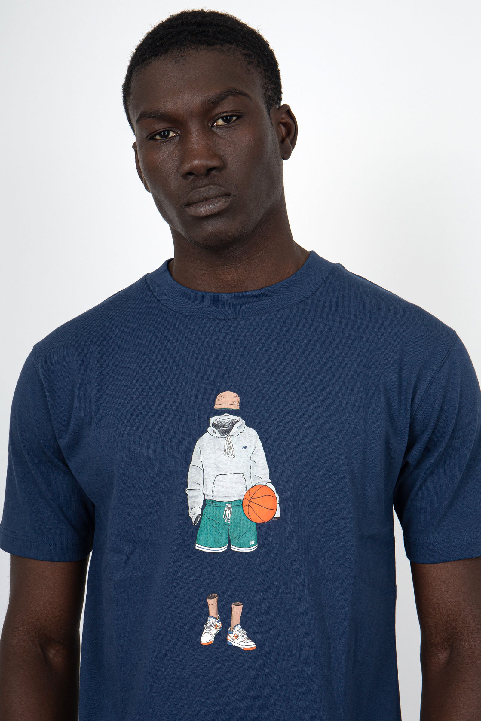 New Balance T-shirt NB Athletics Basketball Style Cotone Blu - 1