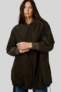 Aspesi Bomber In Tessuto Tecnico Con Ovatta Thermore® Verde Militare Donna aspesi