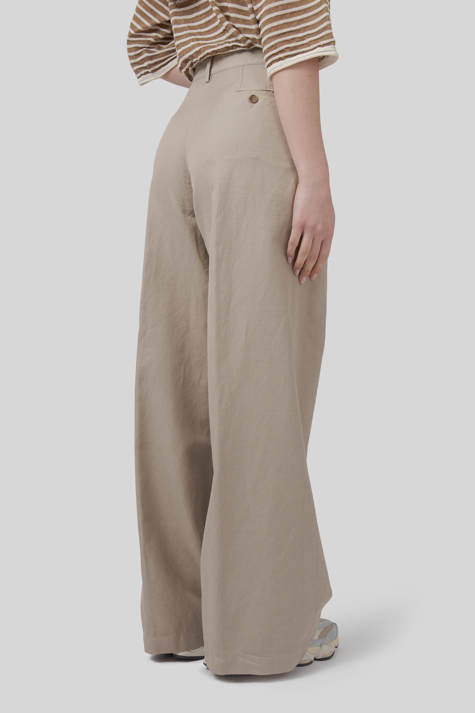 Cotton And Linen Gabardine Pant - 3