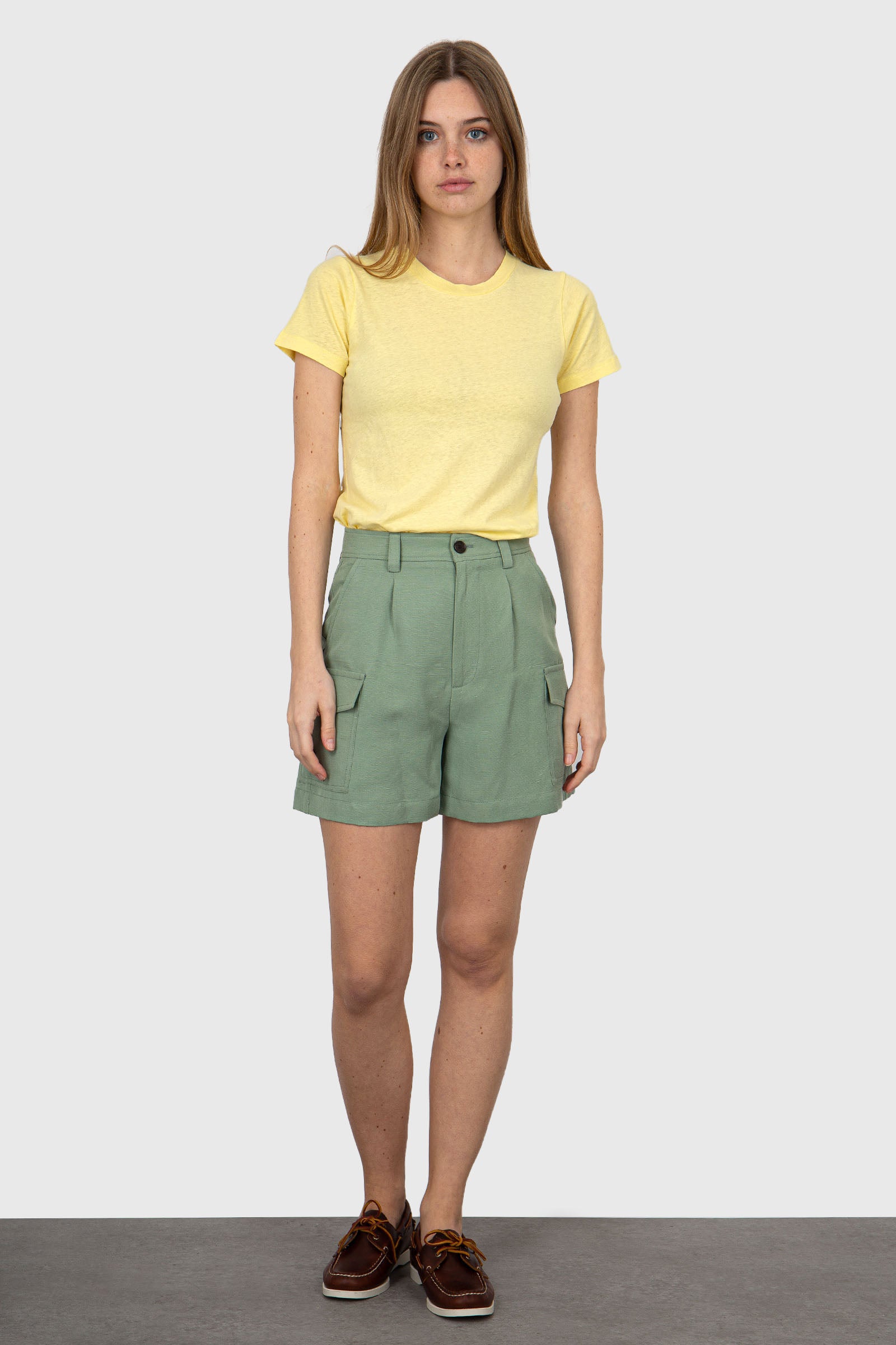 Woolrich Mint Green Linen/Viscose Shorts - 6
