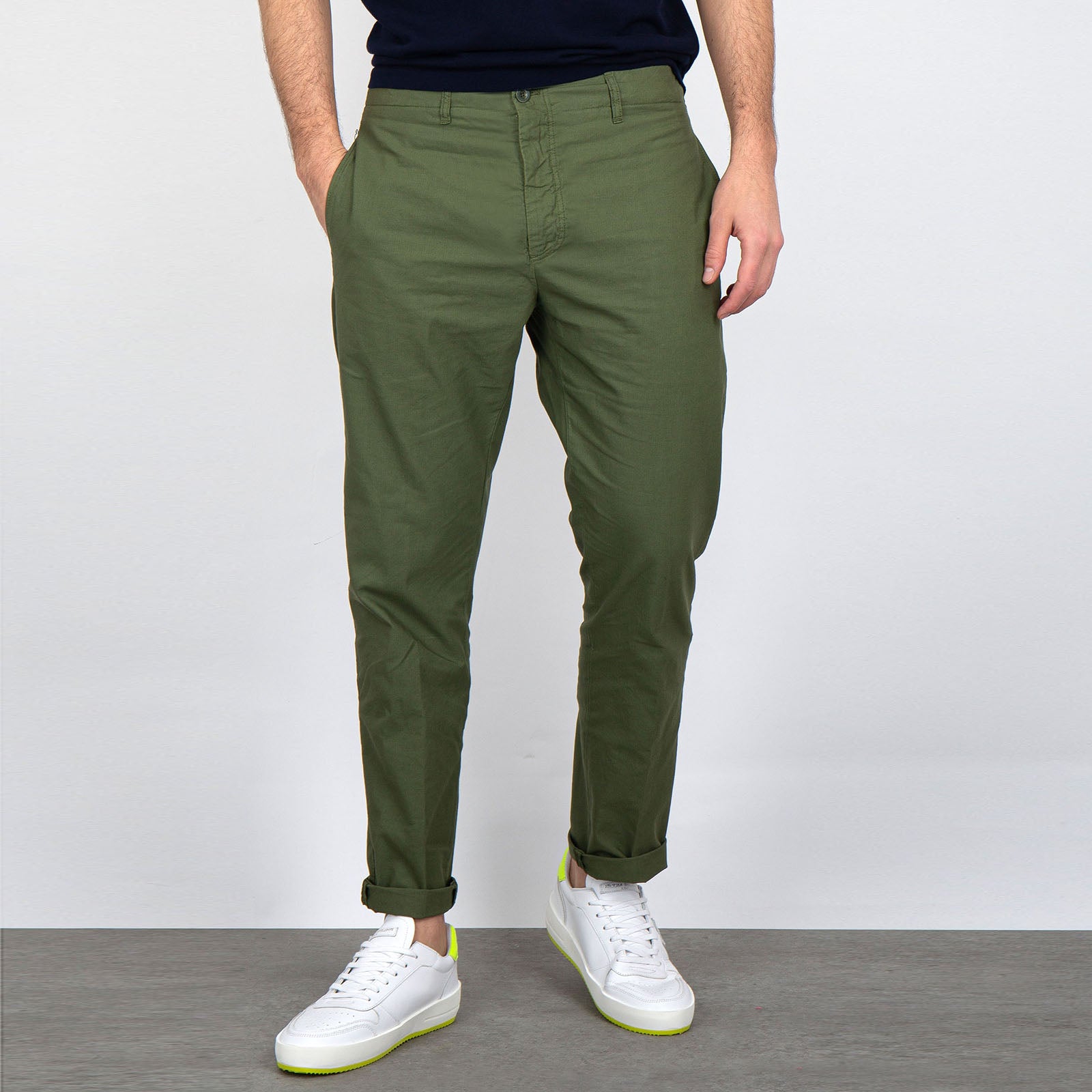 Department Five Green Military Cotton Trousers - 7