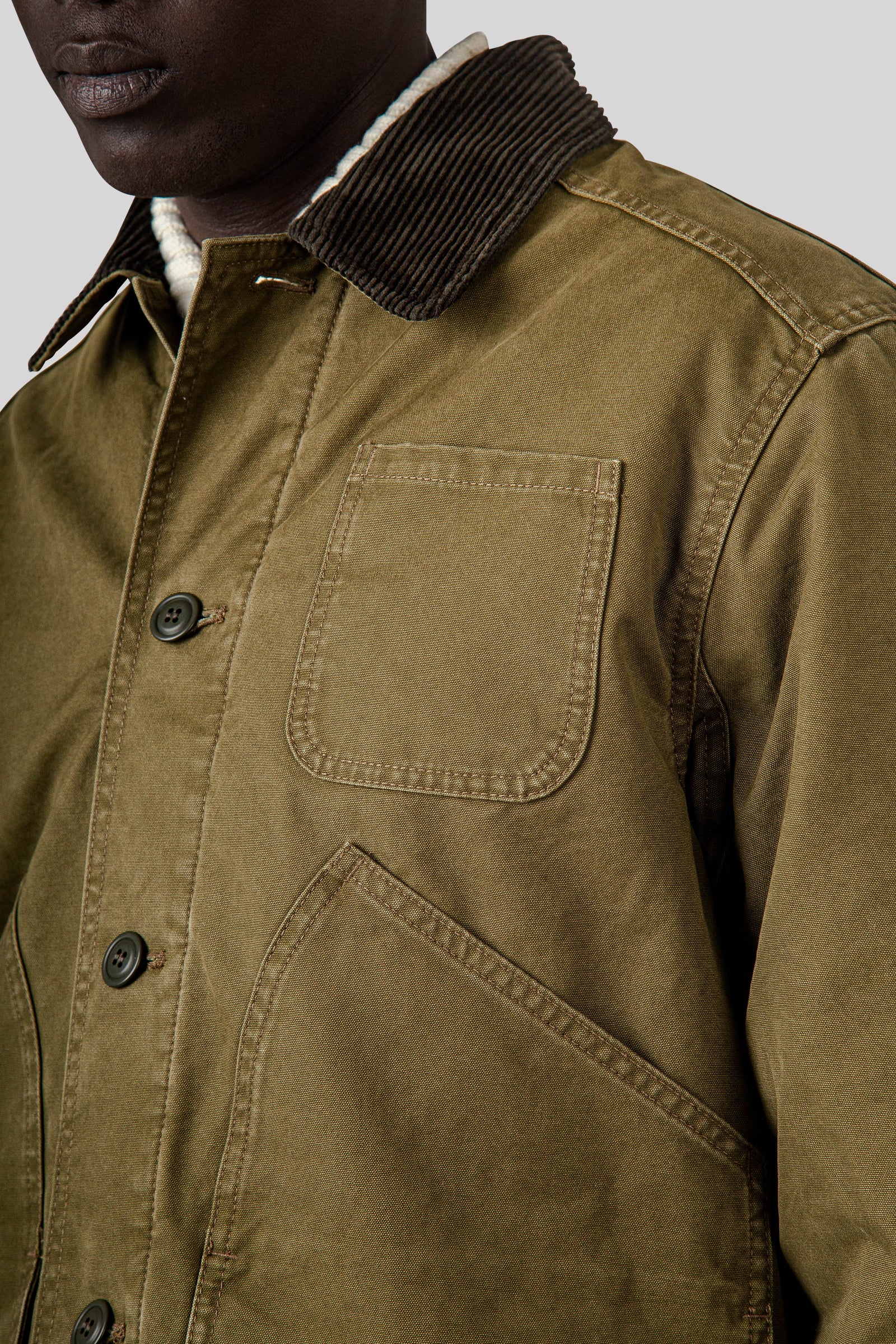 Filson Insulated Canvas Outfitter Jacket Verde Oliva Uomo - 2