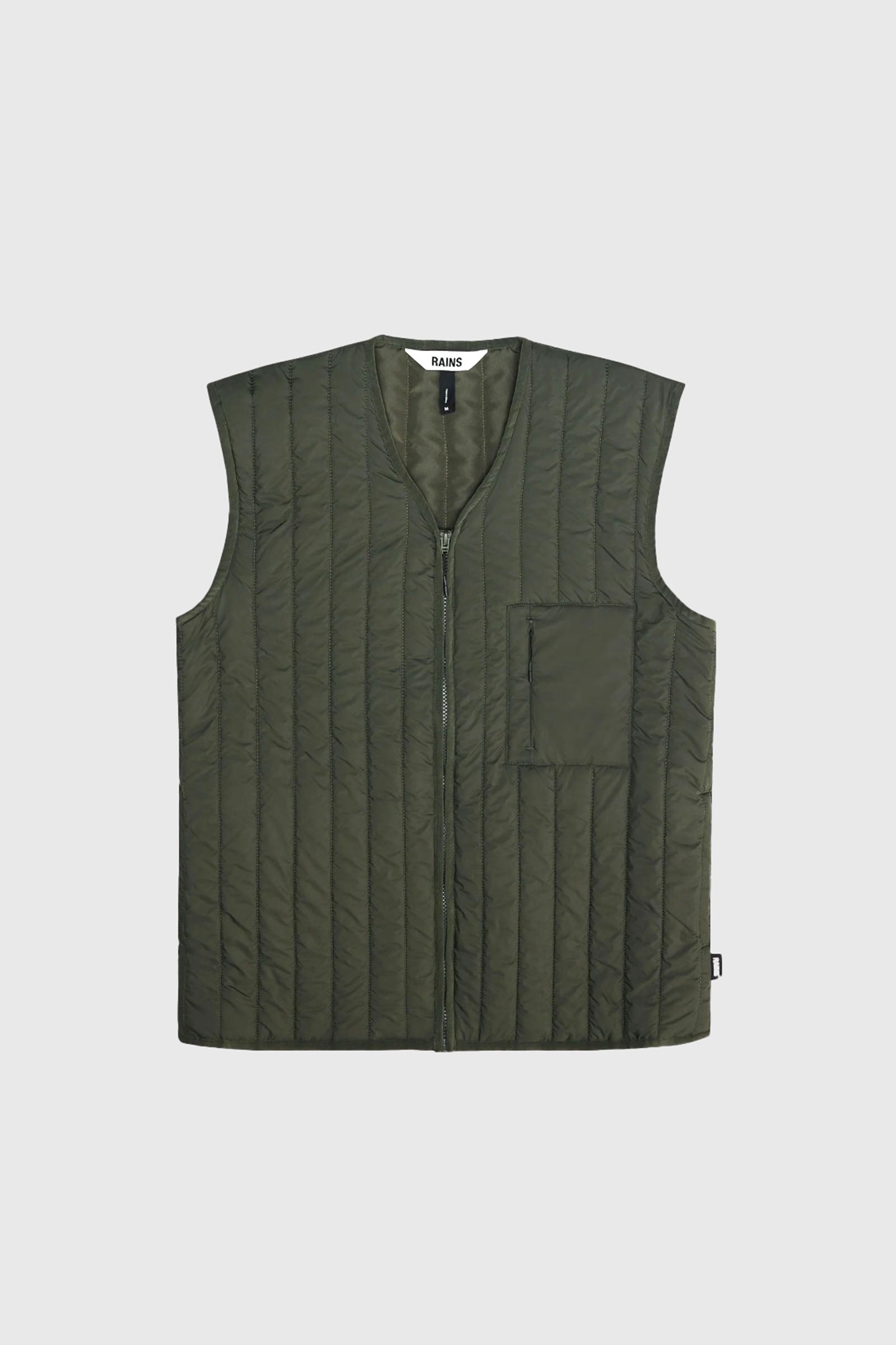 Rains Gilet Banja Liner Verde Donna - 3