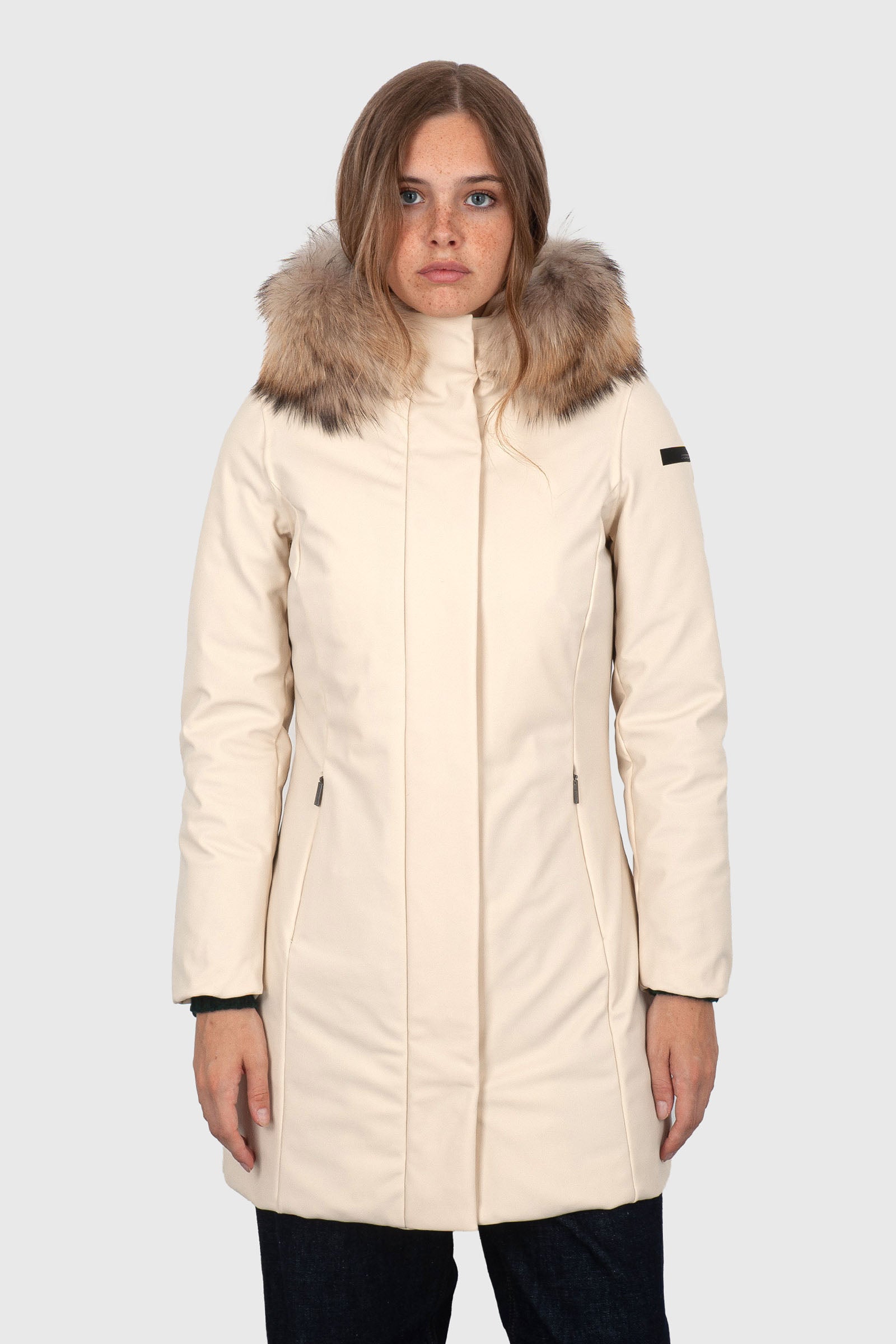 Rrd Piumino Winter Long Fur Wom Crema Donna - 1