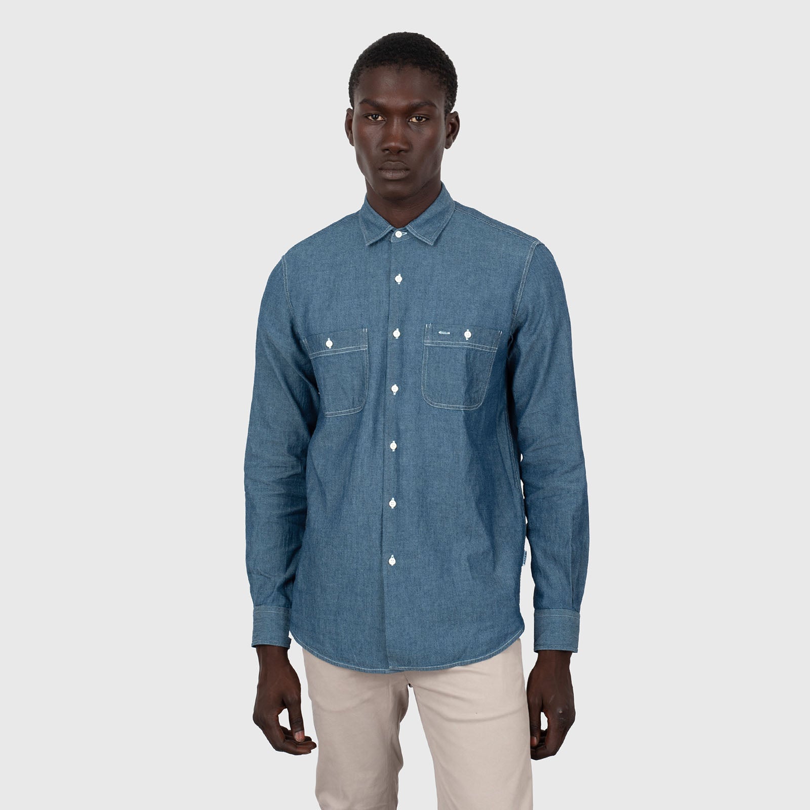 Aspesi Camicia Denim New C Slim Denim Medio Uomo - 9