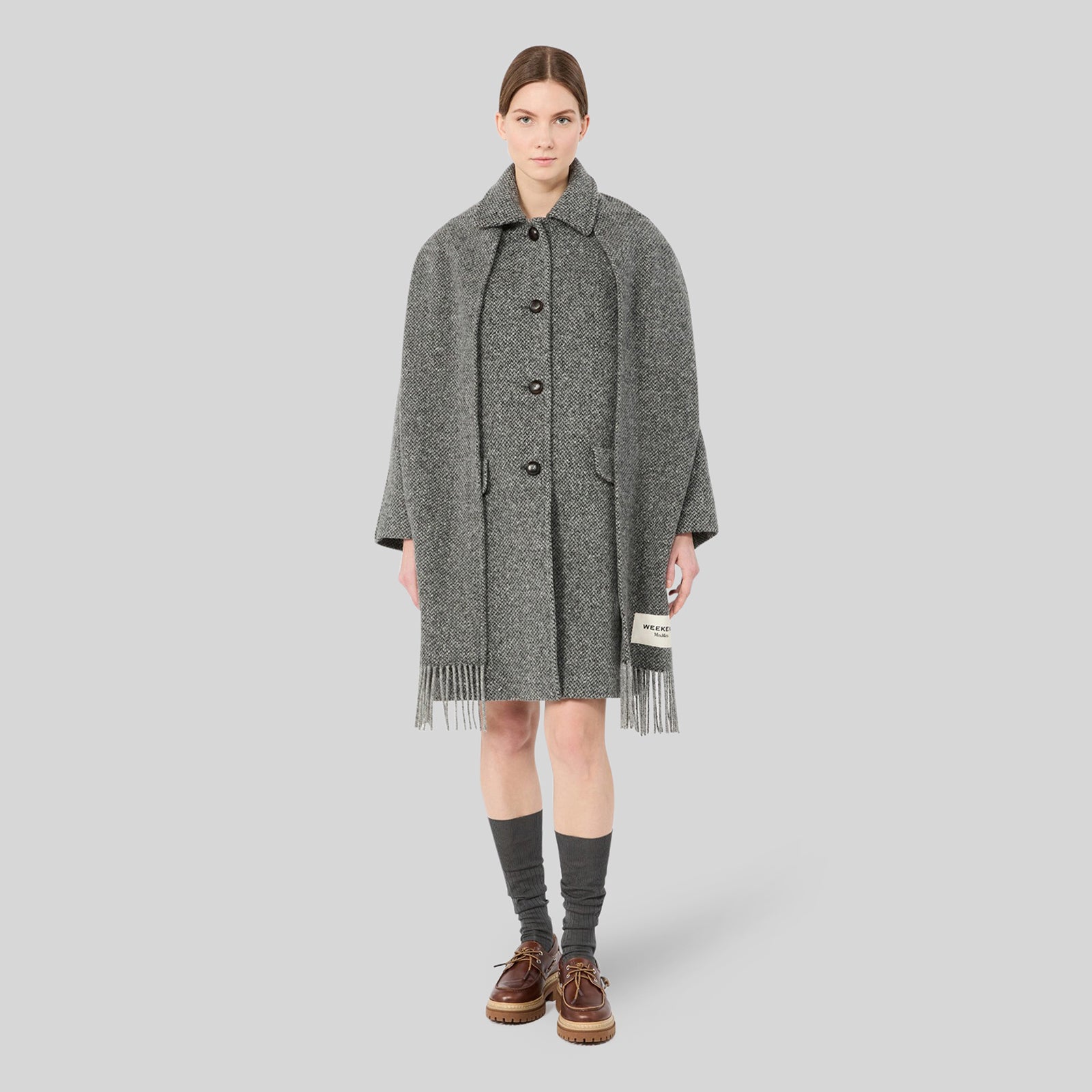 Latino Wool Blend Tweed Coat - 5