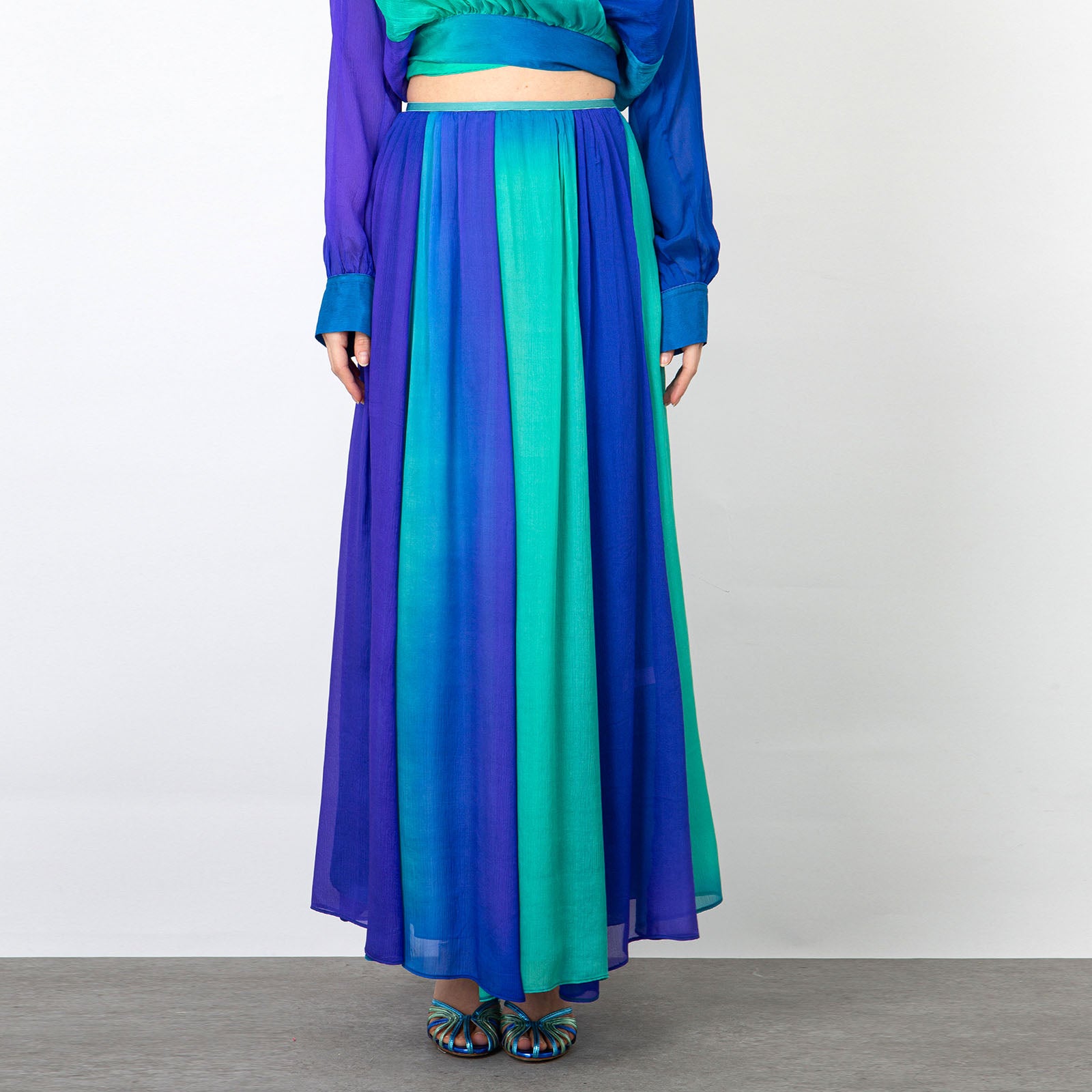 Forte Forte Multicolored Silk Crepon Skirt - 7
