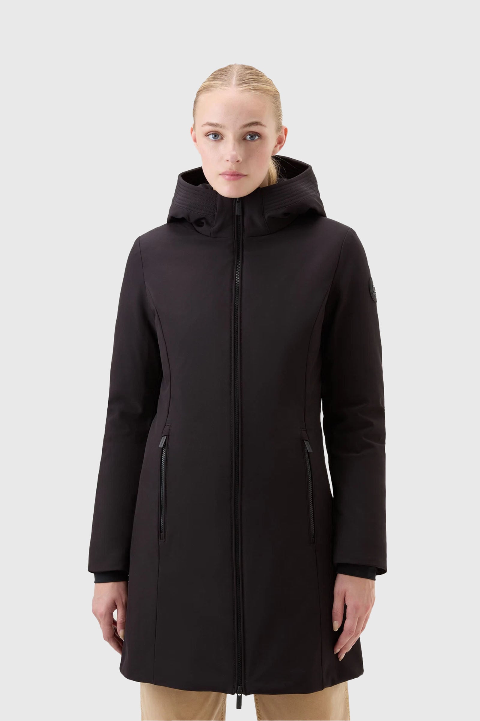 Woolrich Parka Firth In Tech Softshell Nero Donna - 1