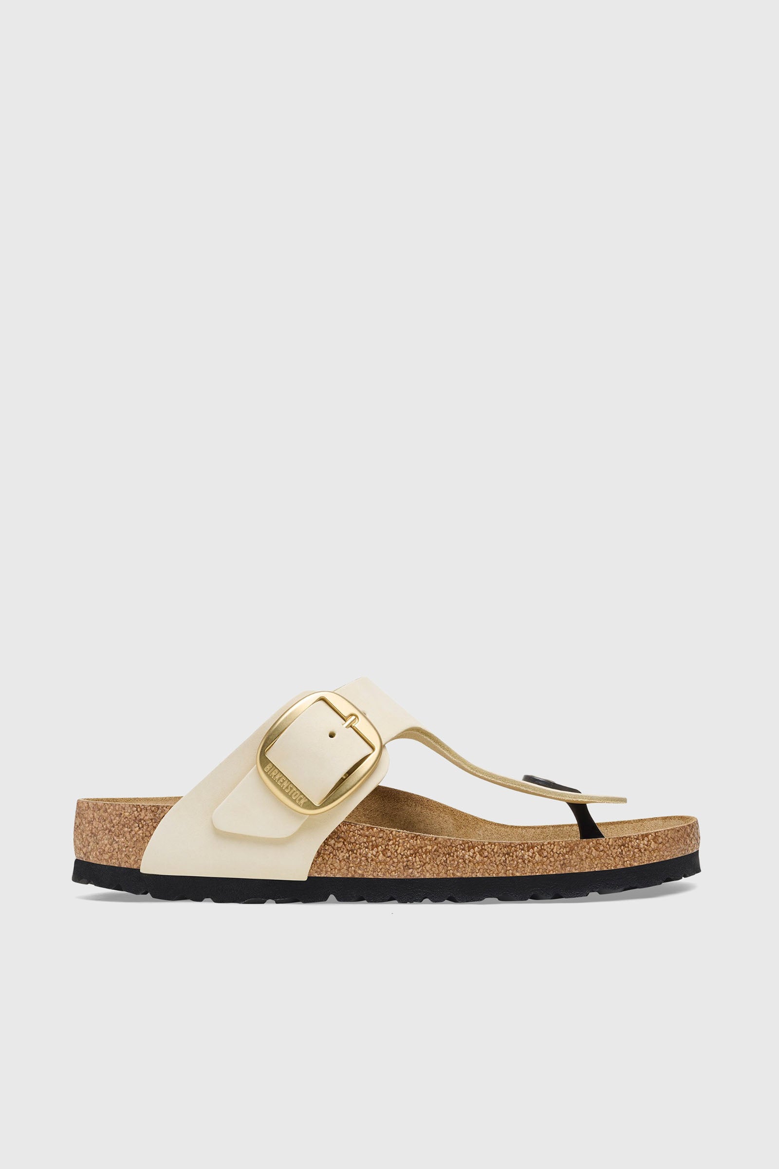 Birkenstock Sandalo Gizeh Big Buckle Nubuck Ecru Donna - 1