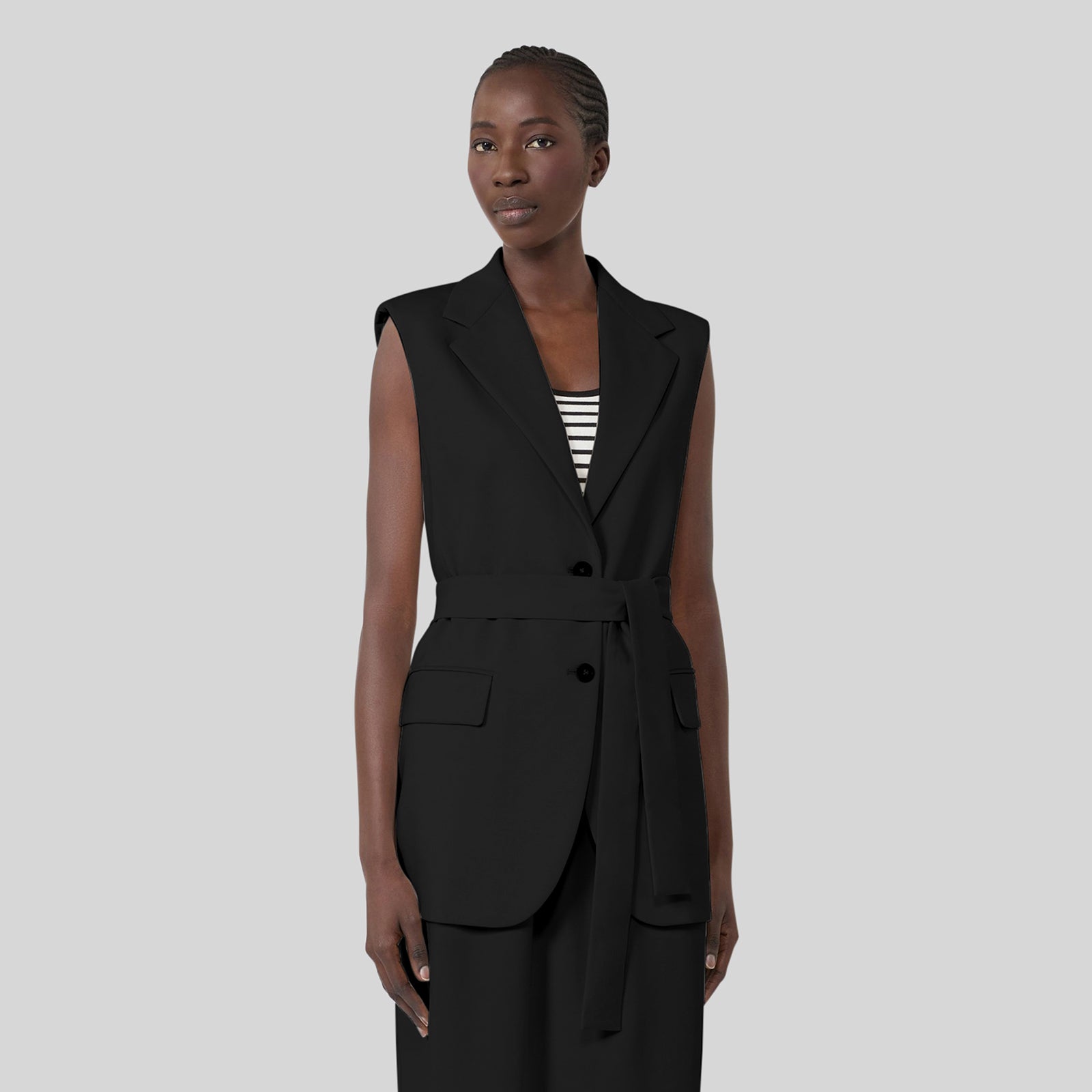 Max Mara Weekend Gilet In Jersey Milano Fiore Nero Donna - 5