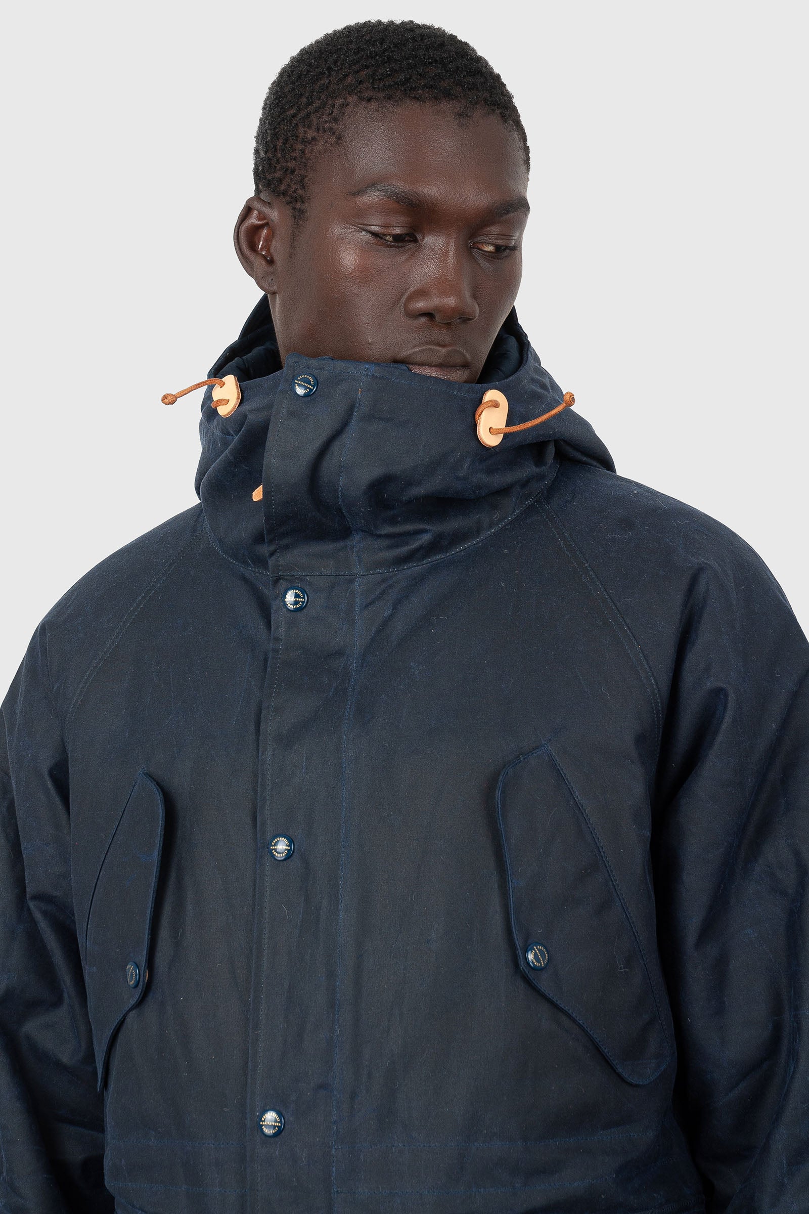 Manifattura Ceccarelli New Fisherman Parka Blu Navy Uomo - 5