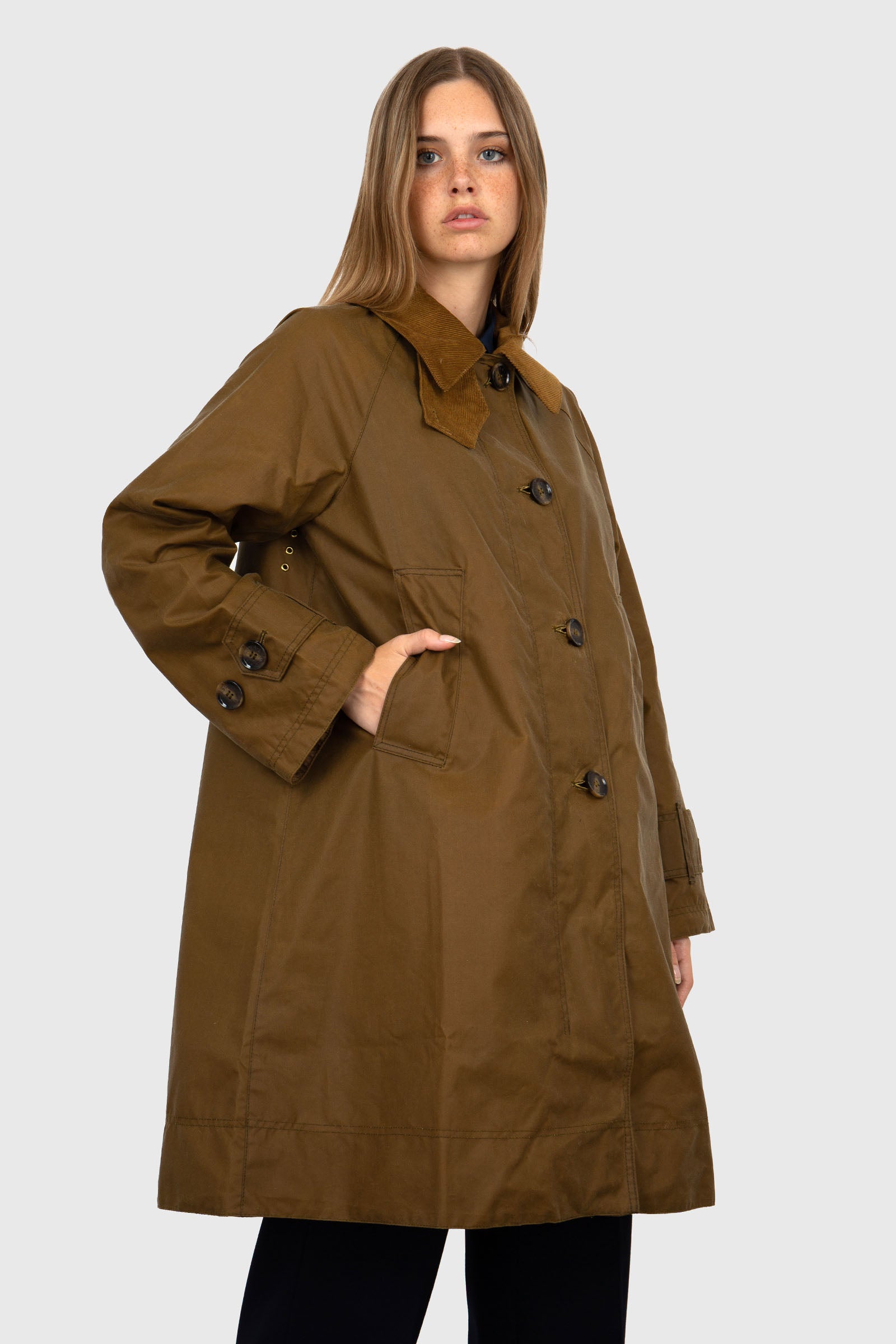 Barbour Giaccone Hartwick Wax Tabacco Donna - 6