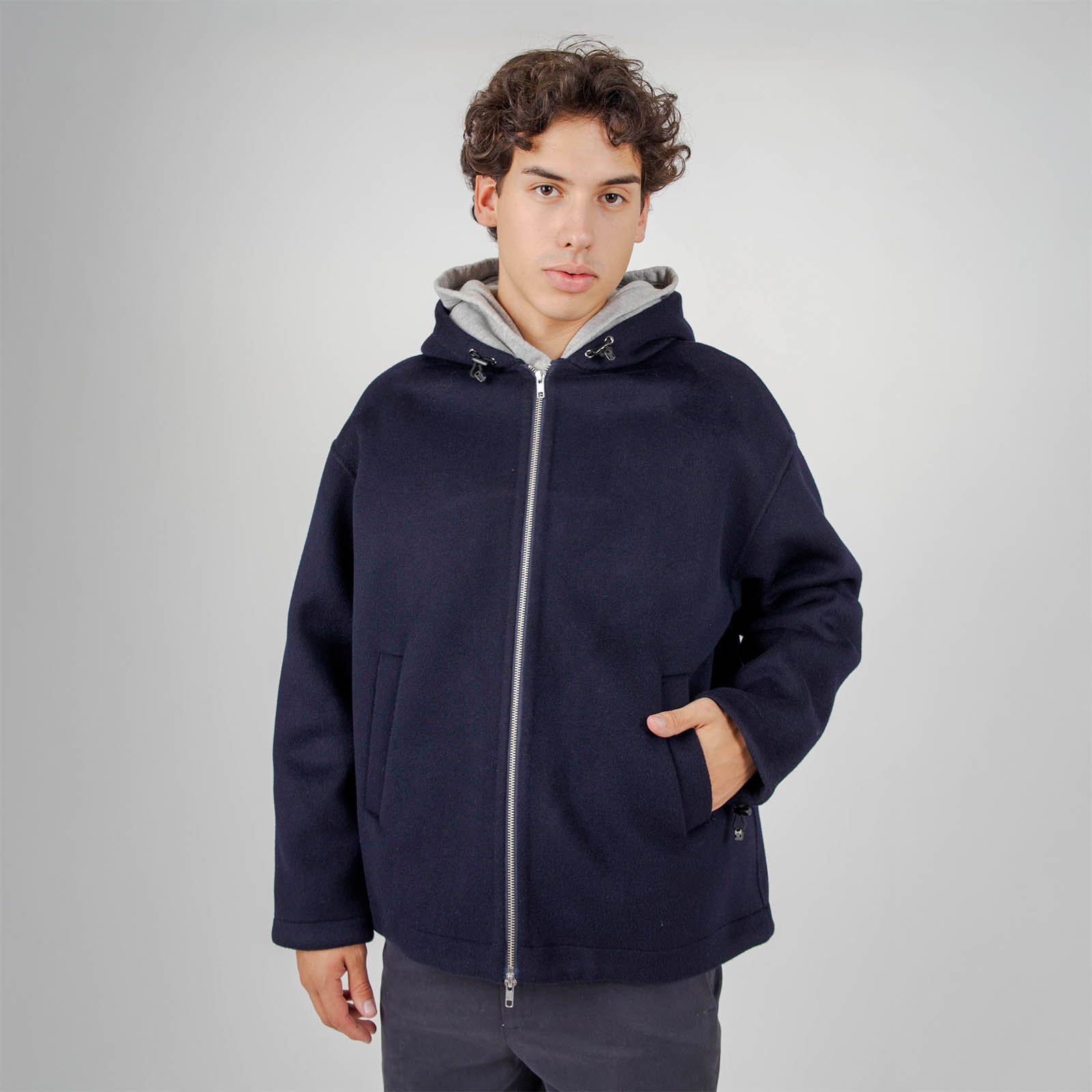 Department Five Giubbotto In Lana Park Blu Navy Uomo - 8