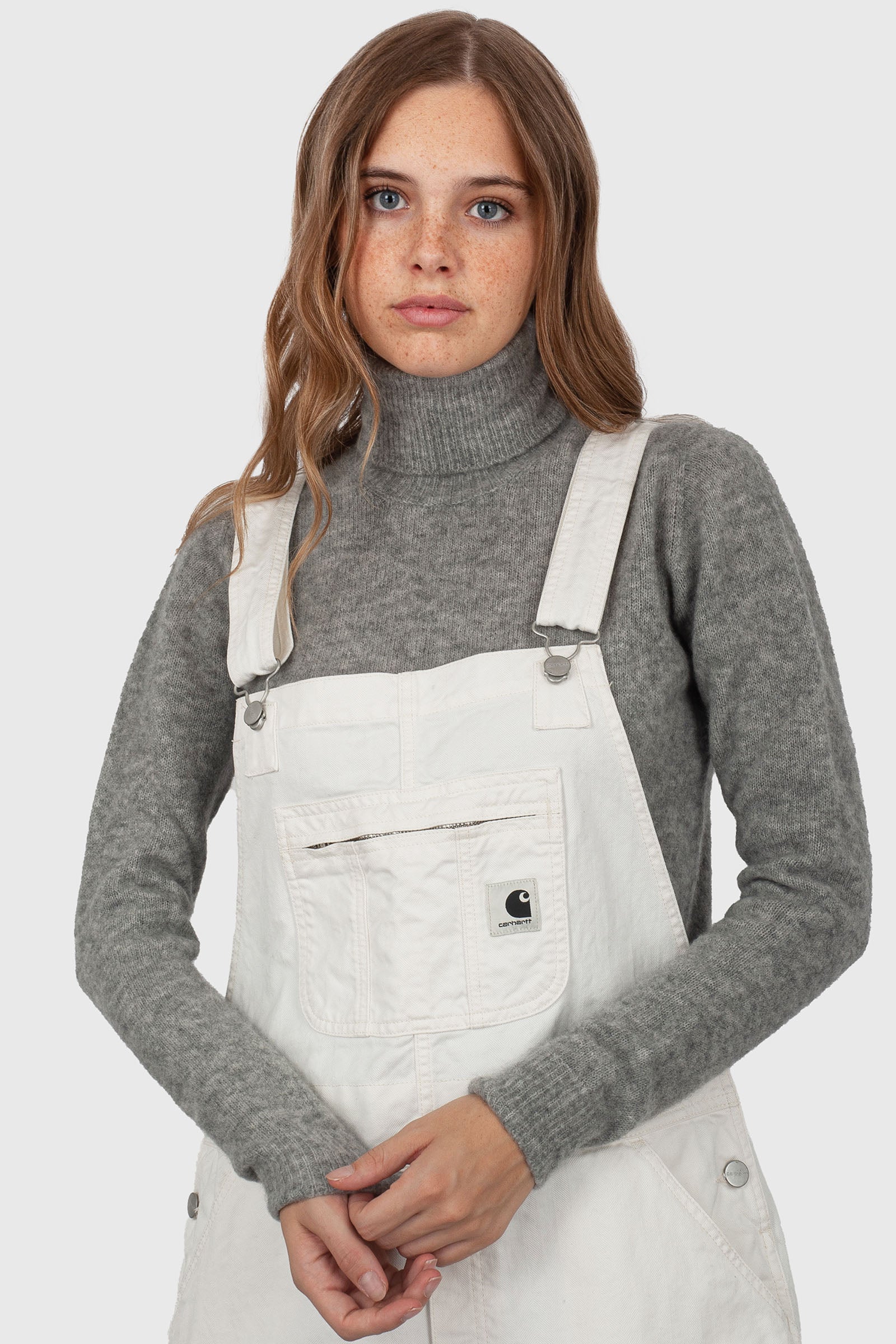 Carhartt Wip W' Norris Bib Overall Bianco Donna - 2