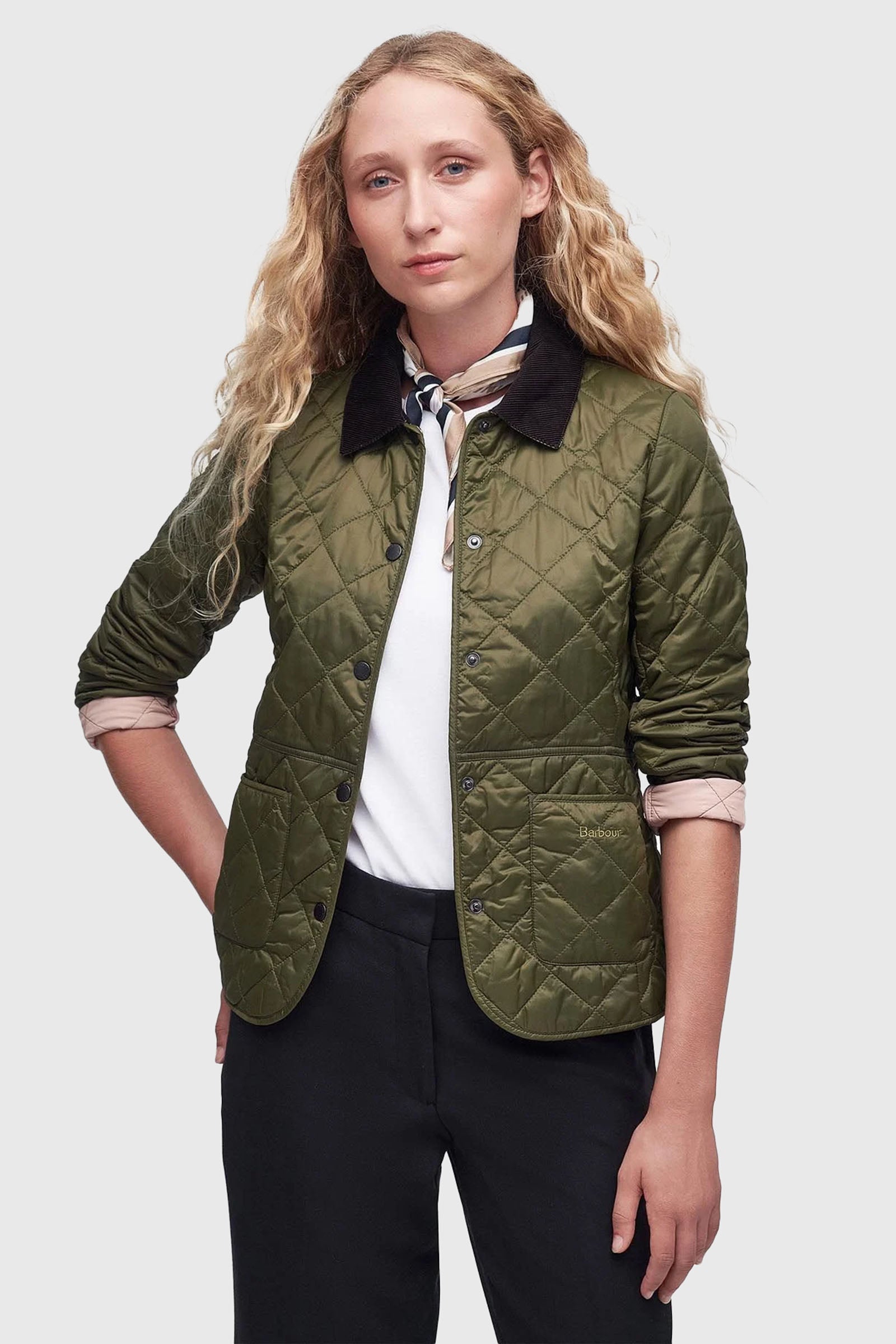 Barbour Giubbotto Deveron Quilt Verde Oliva Donna - 1